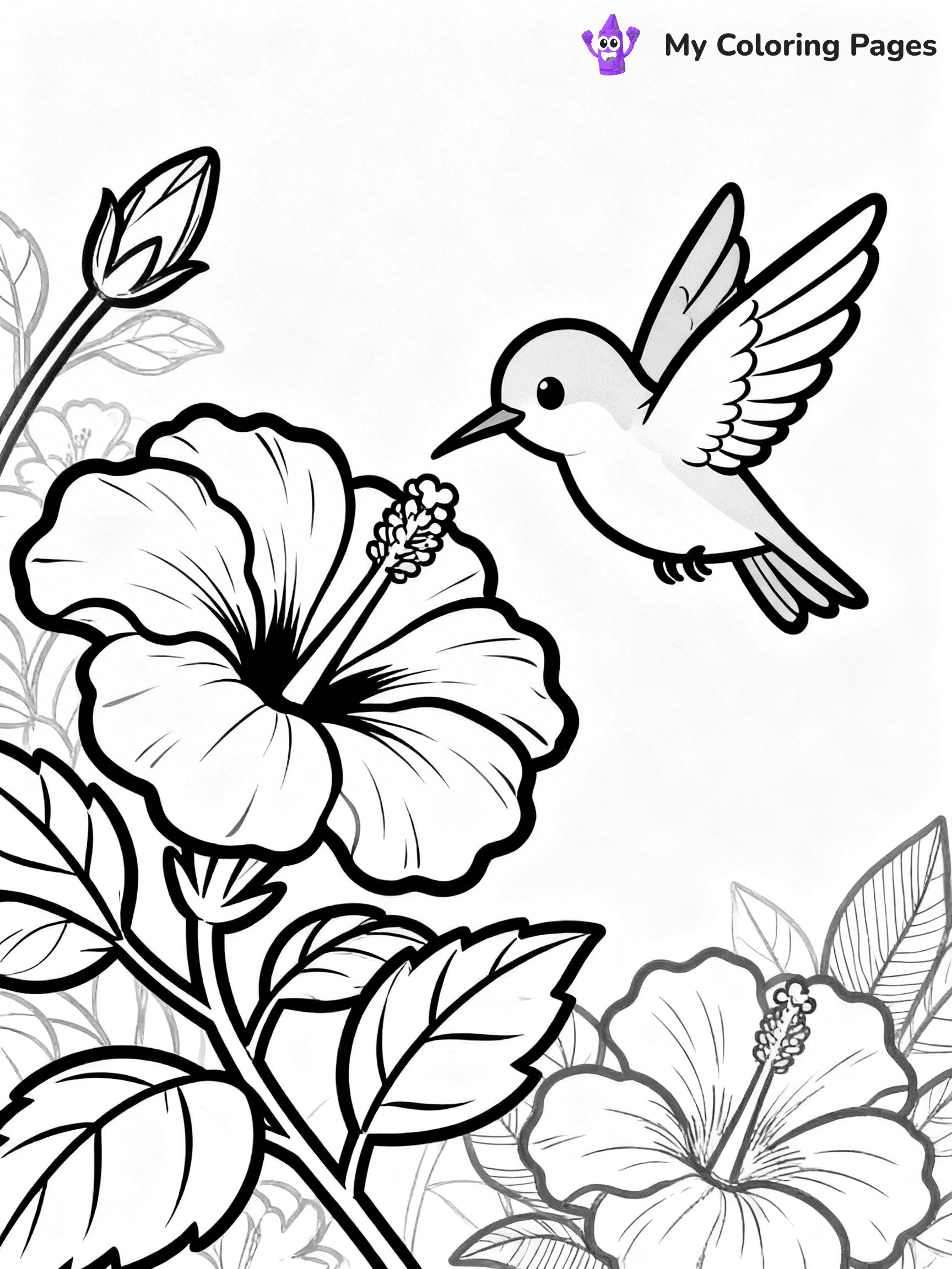 Cute Hummingbird Coloring Pages - 23