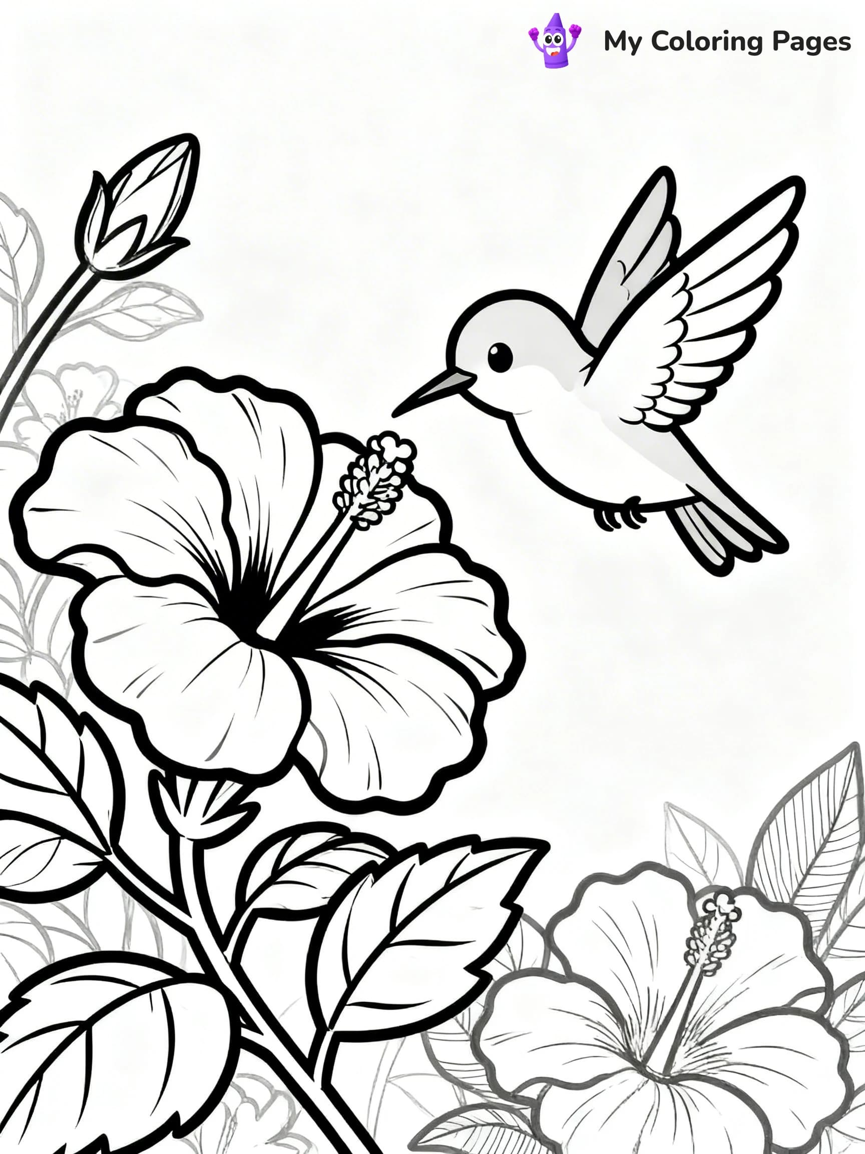 Cute Hummingbird Coloring Pages - 24
