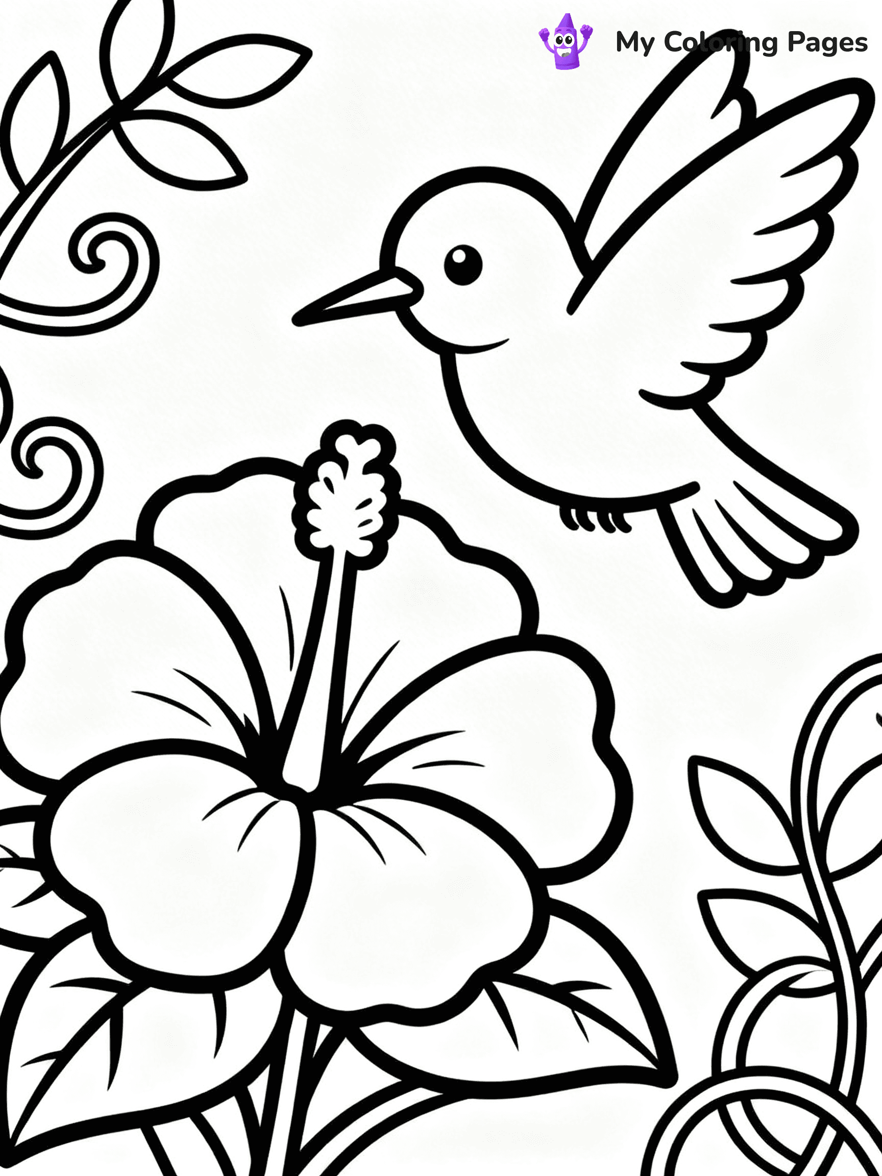Cute Hummingbird Coloring Pages - 22