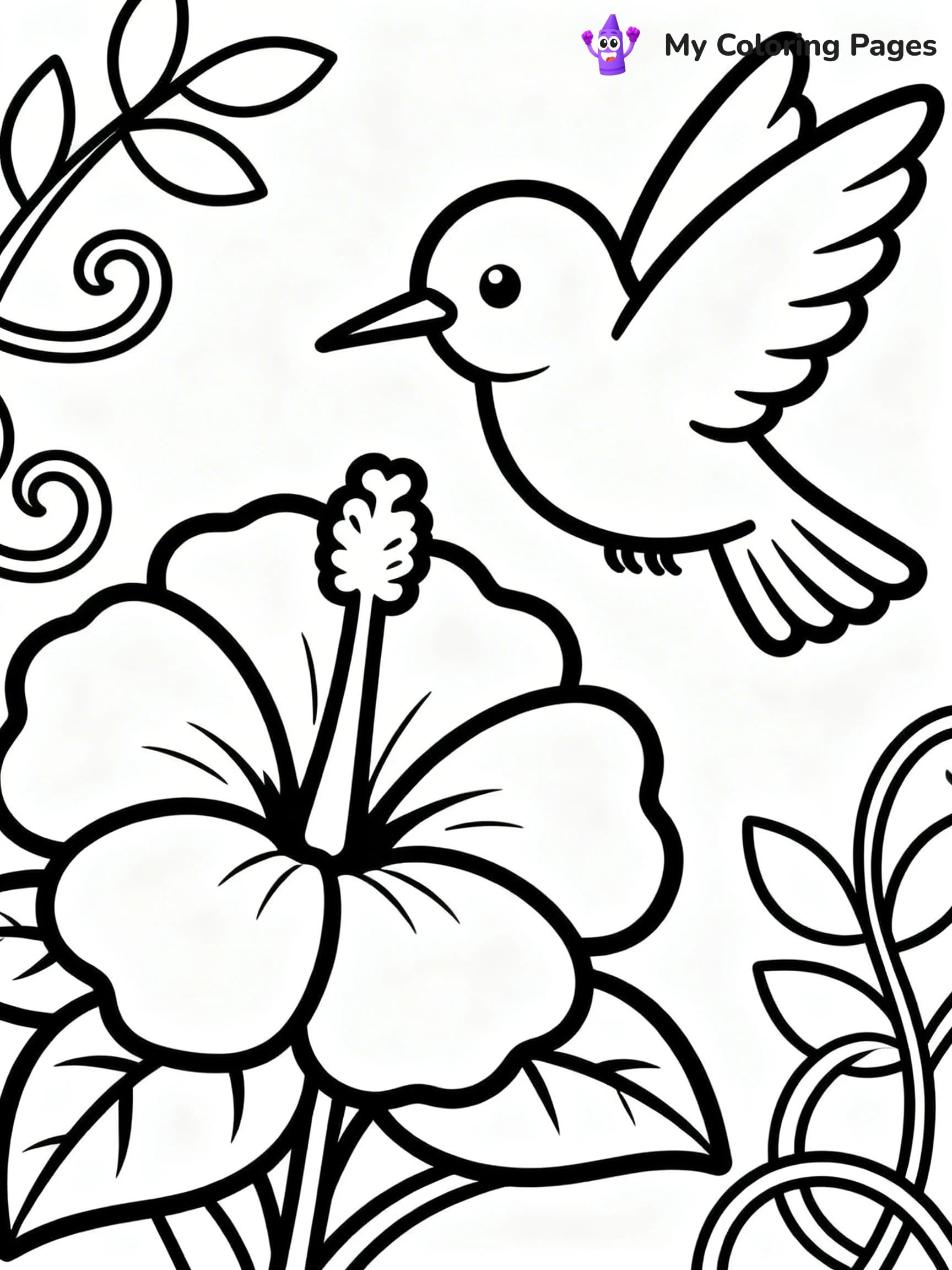 Cute Hummingbird Coloring Pages - 23
