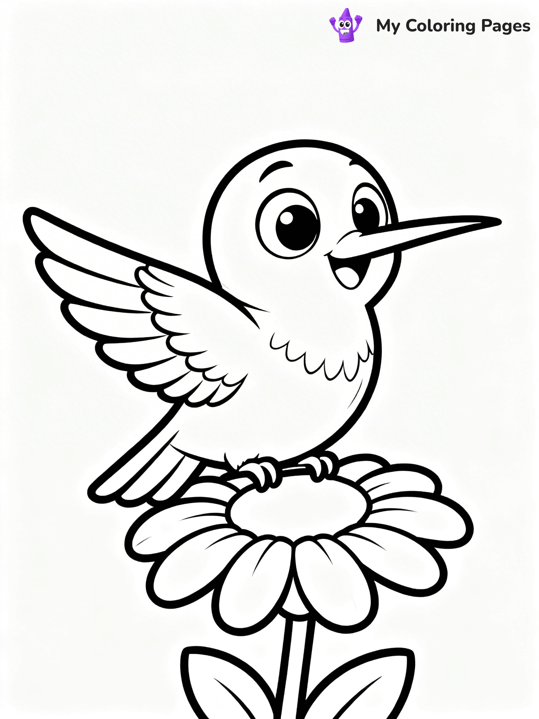 Cute Hummingbird Coloring Pages - 21
