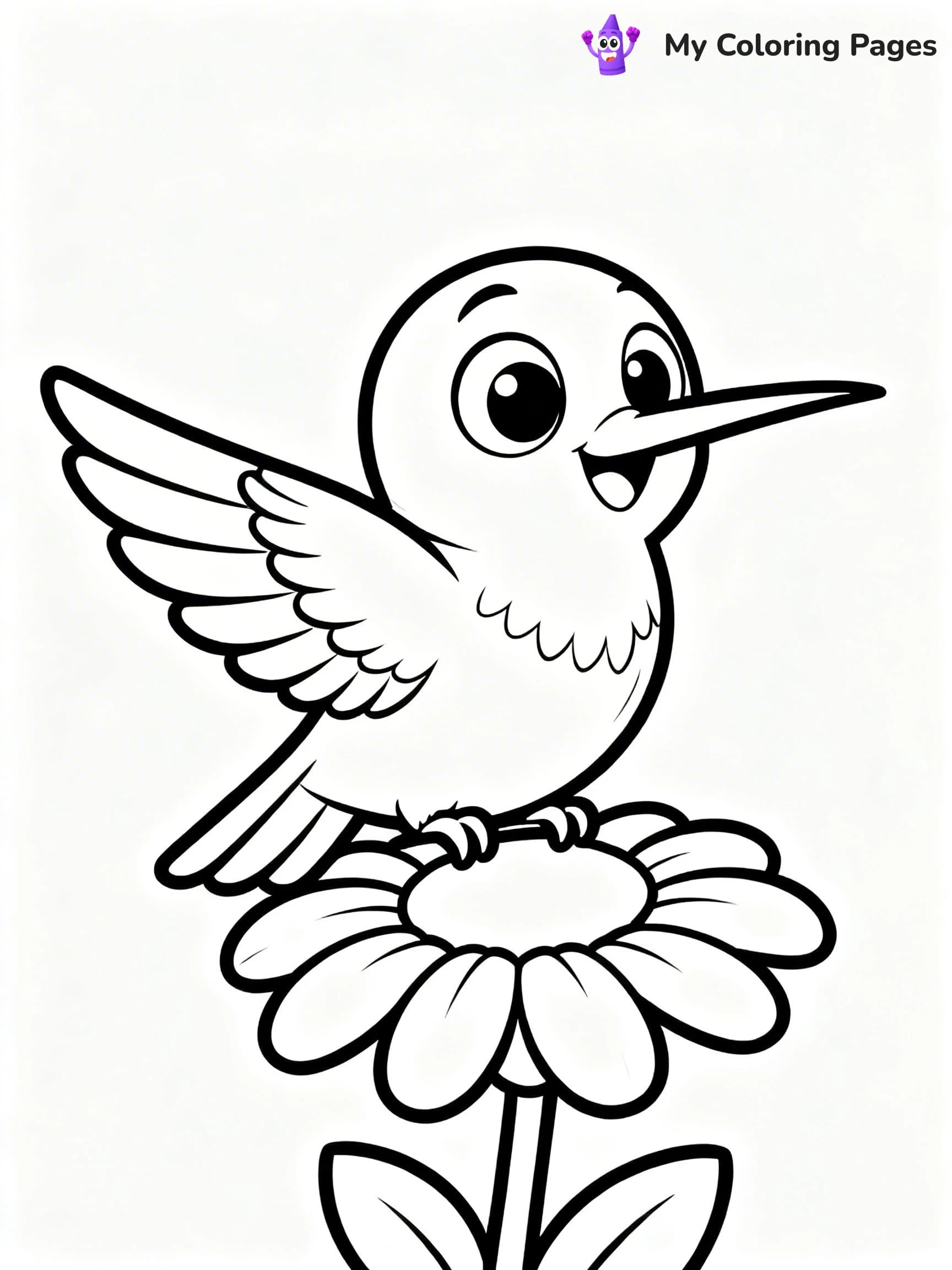 Cute Hummingbird Coloring Pages - 22