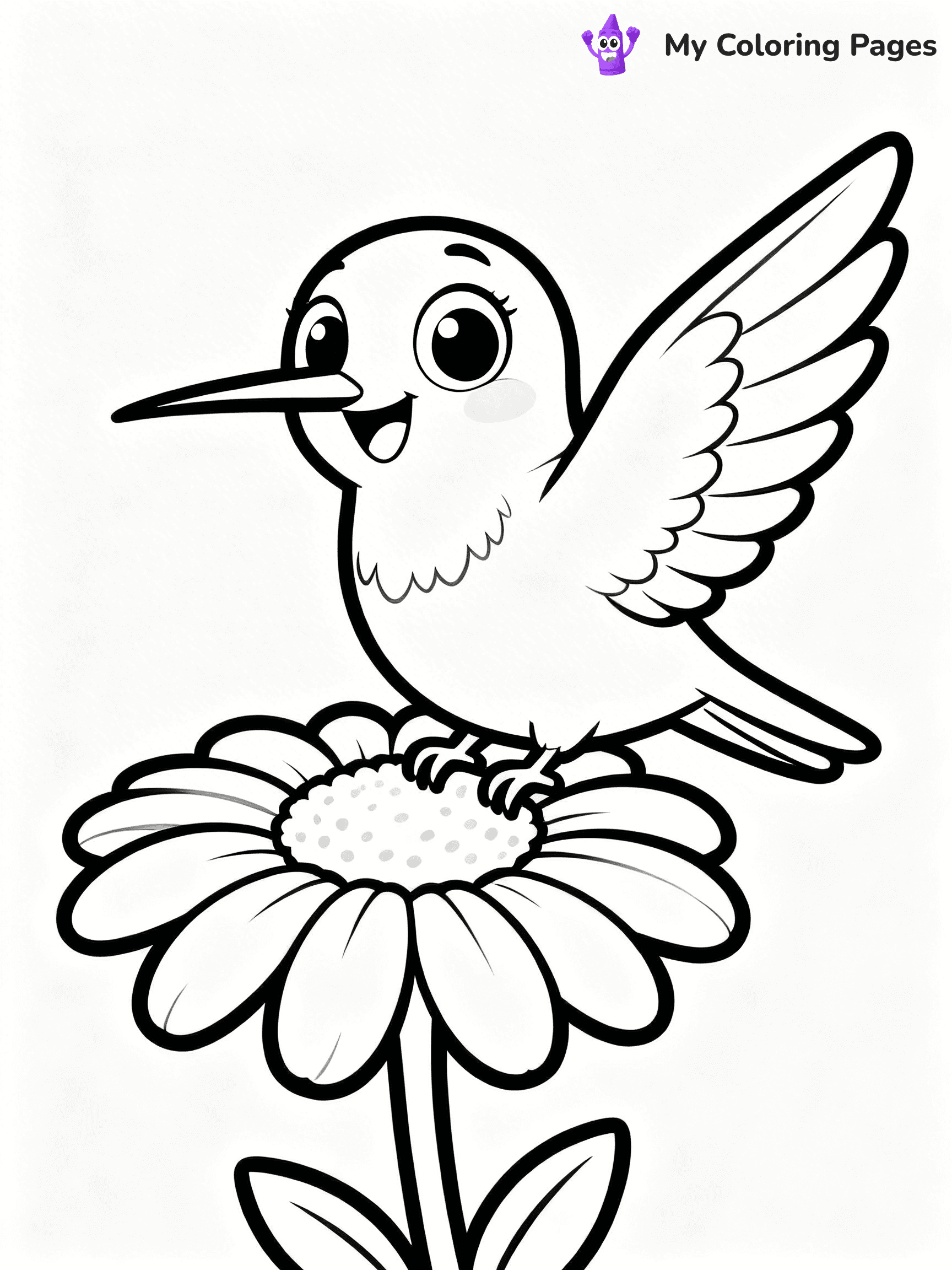 Cute Hummingbird Coloring Pages - 20