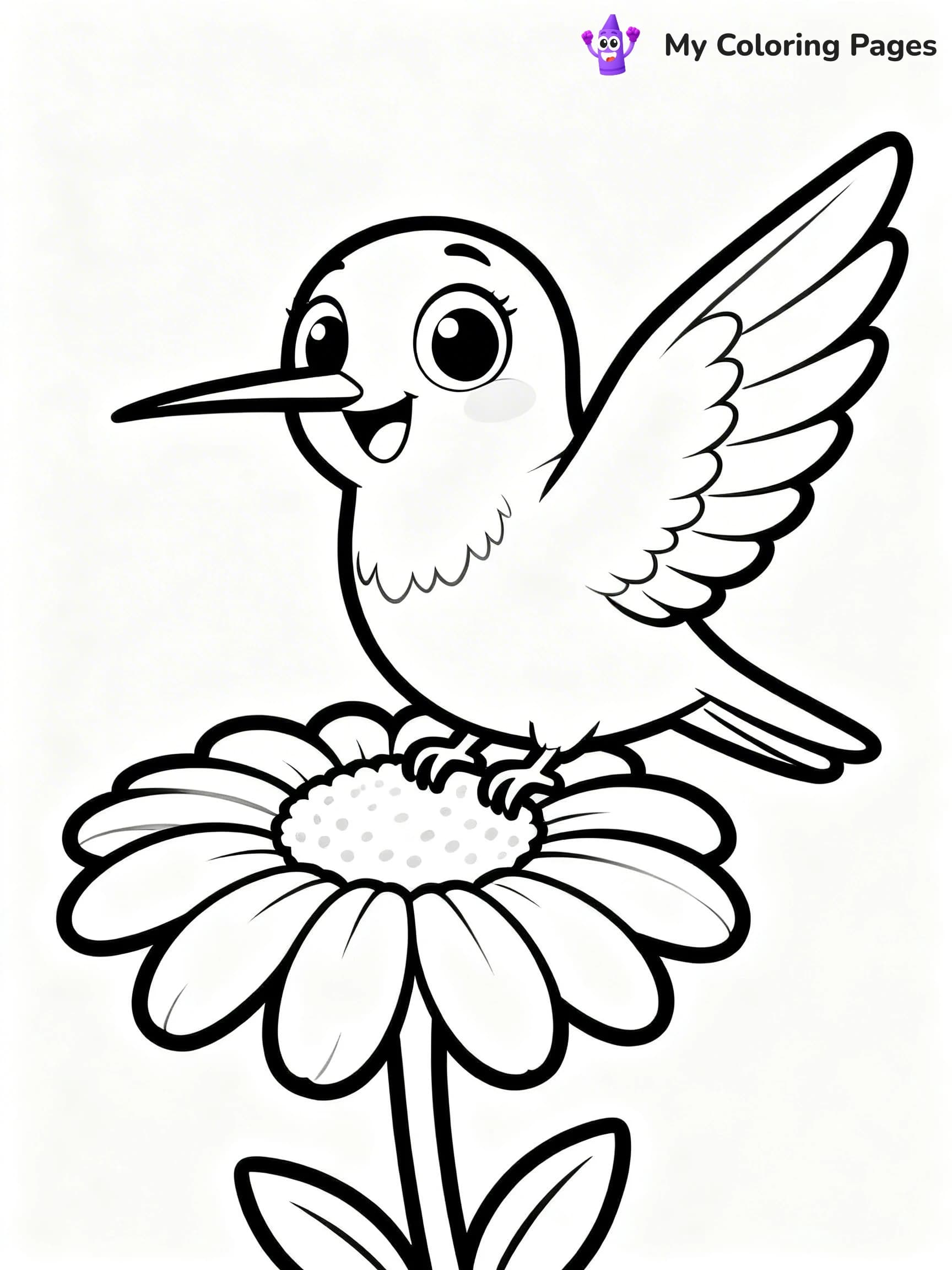 Cute Hummingbird Coloring Pages - 21