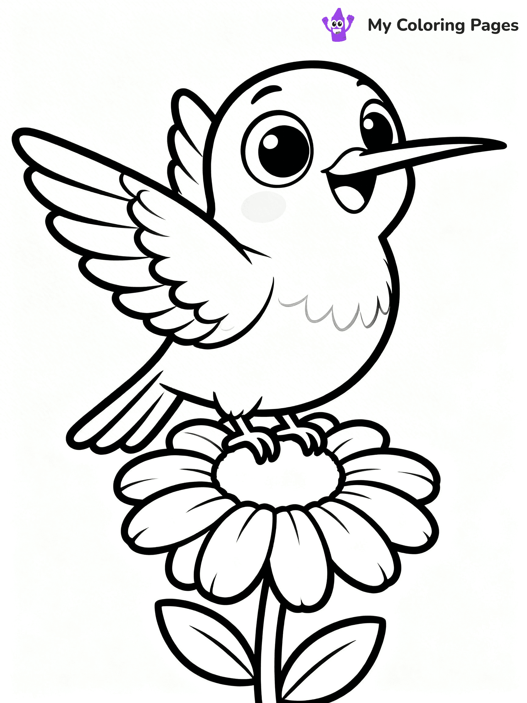 Cute Hummingbird Coloring Pages - 19