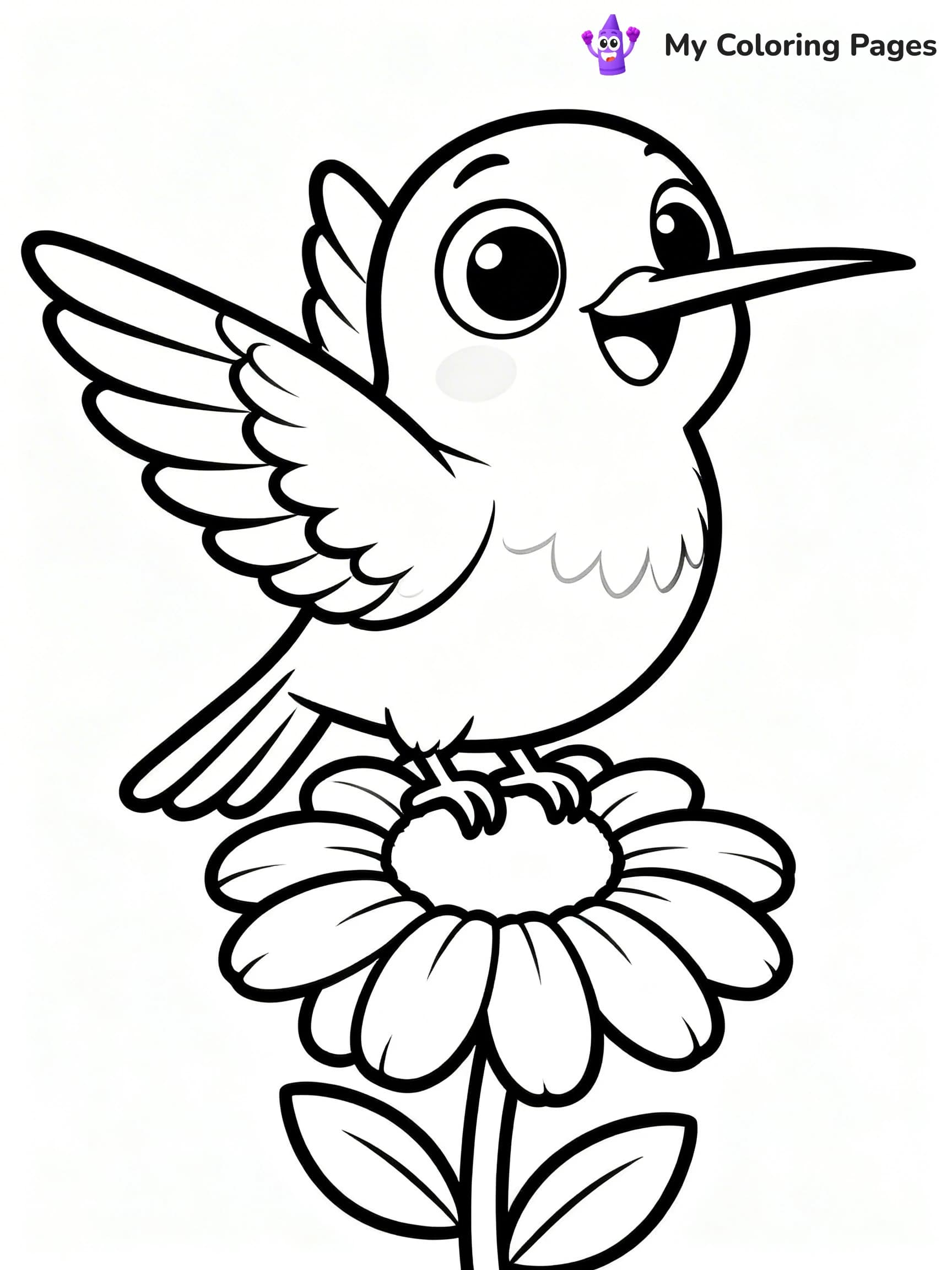 Cute Hummingbird Coloring Pages - 20