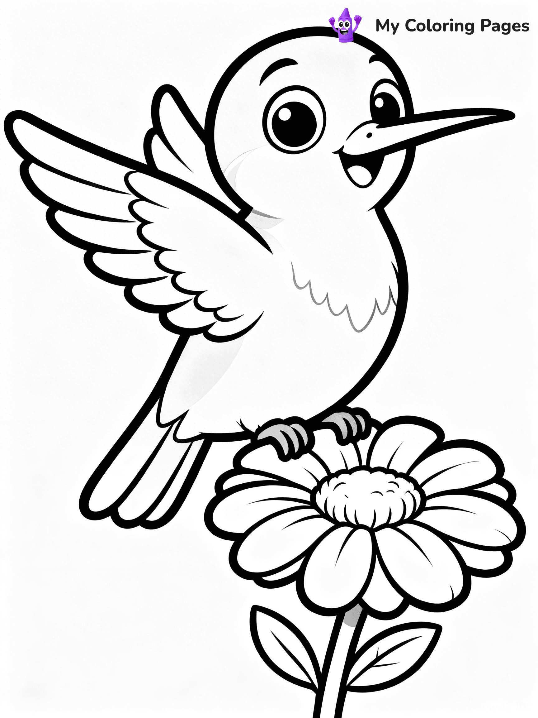 Cute Hummingbird Coloring Pages - 18