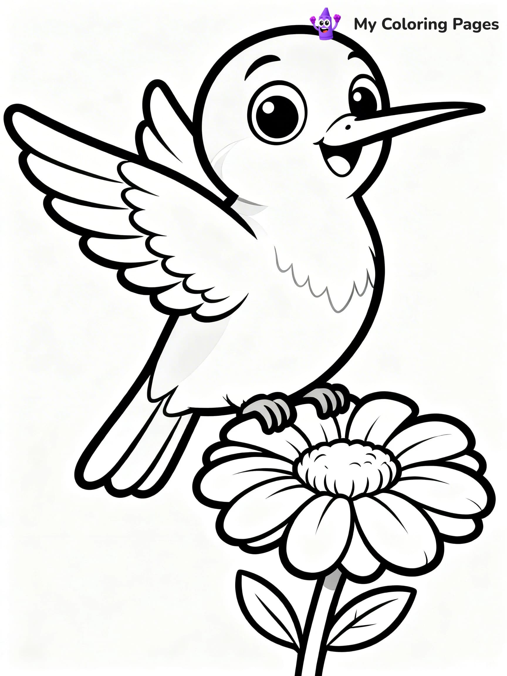 Cute Hummingbird Coloring Pages - 19