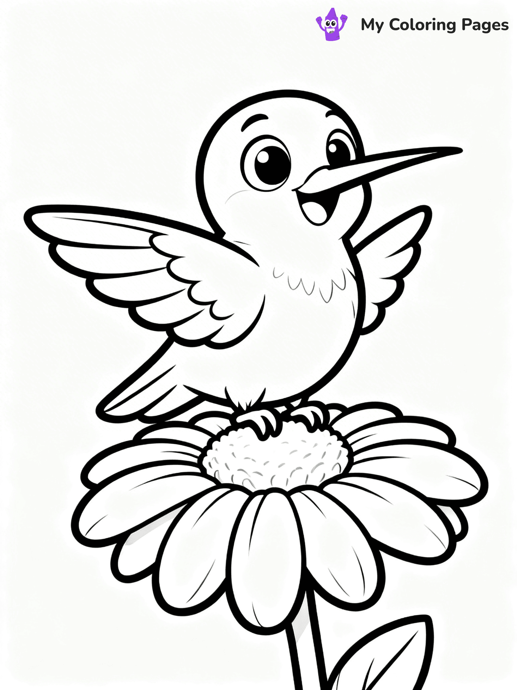 Cute Hummingbird Coloring Pages - 17