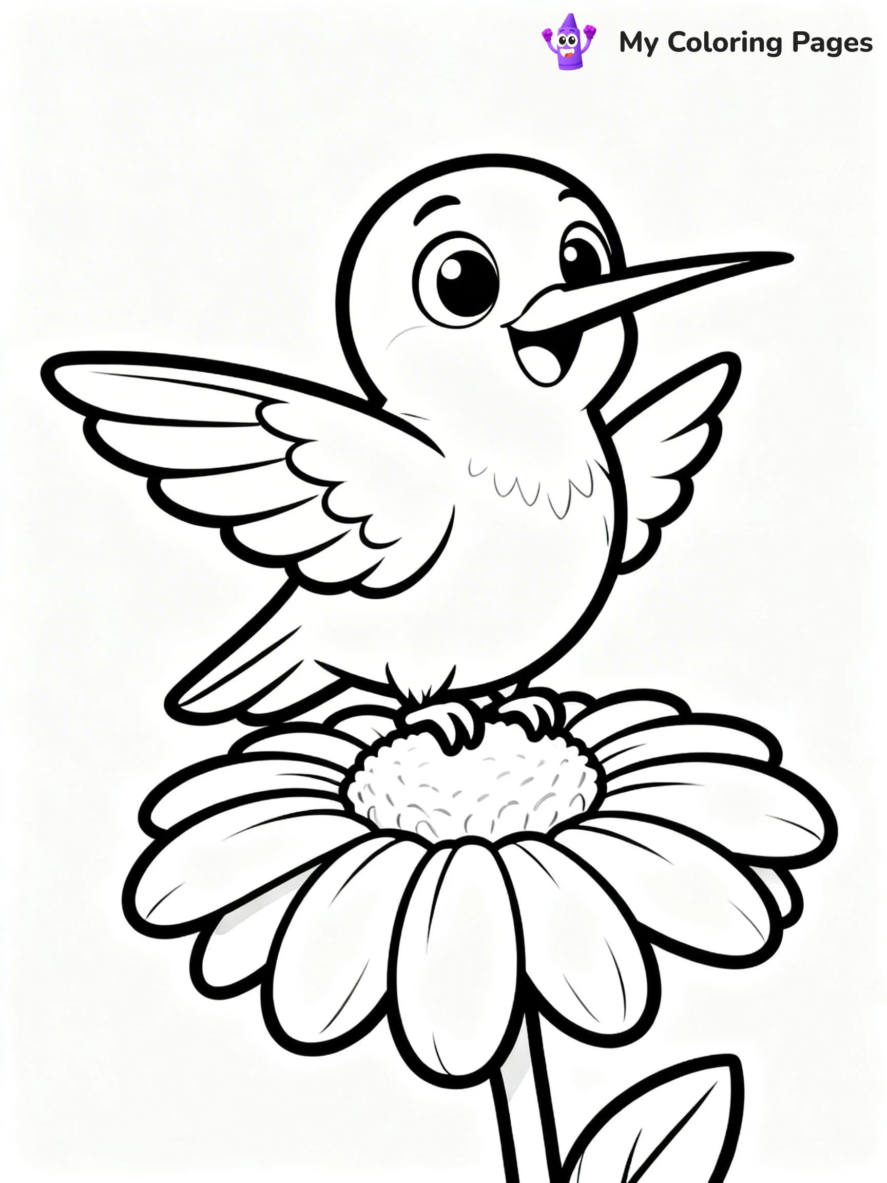 Cute Hummingbird Coloring Pages - 18