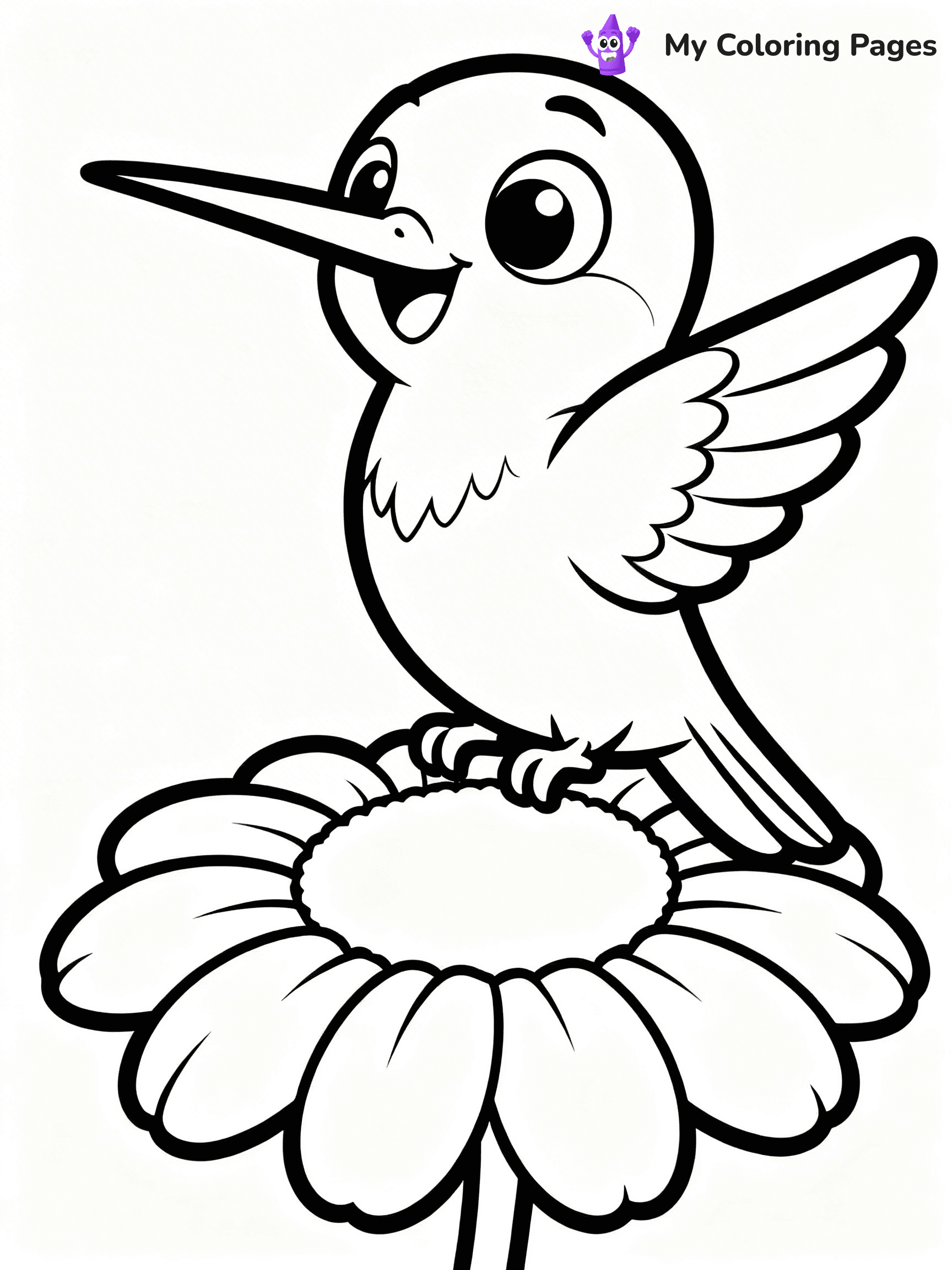 Cute Hummingbird Coloring Pages - 16