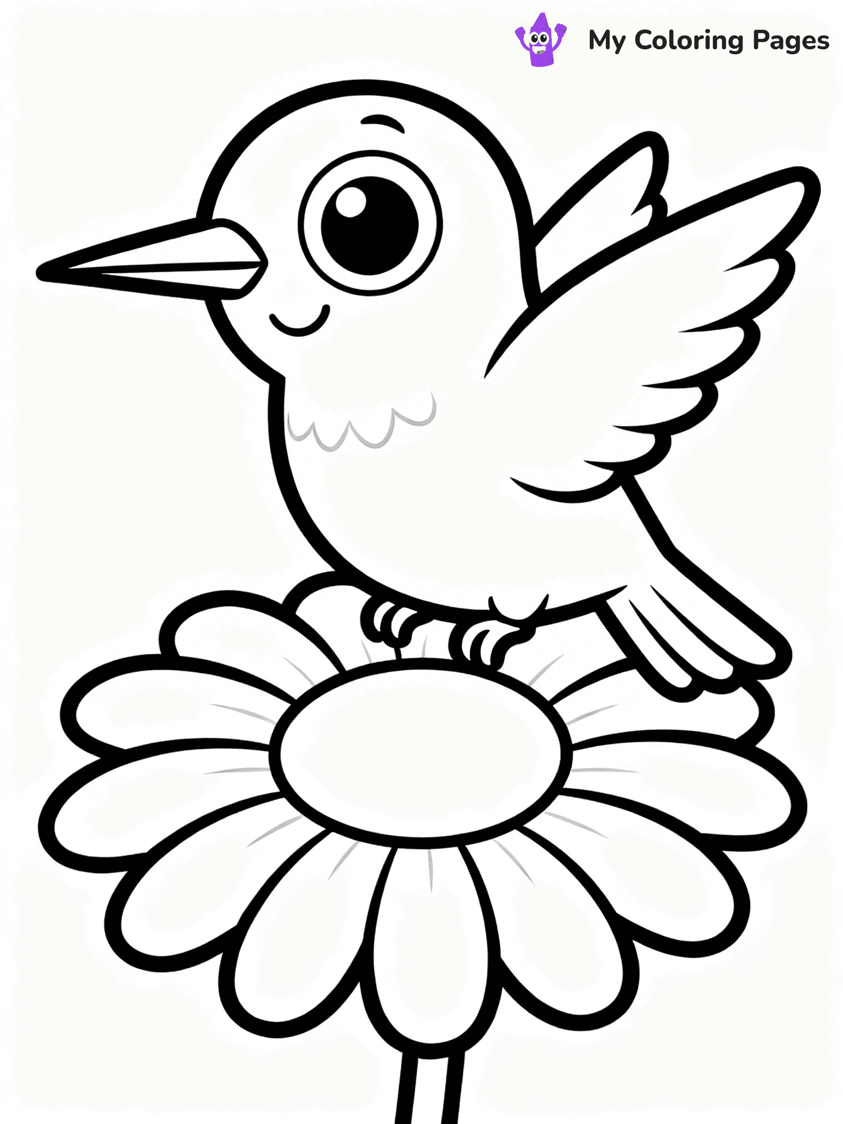 Cute Hummingbird Coloring Pages - 15