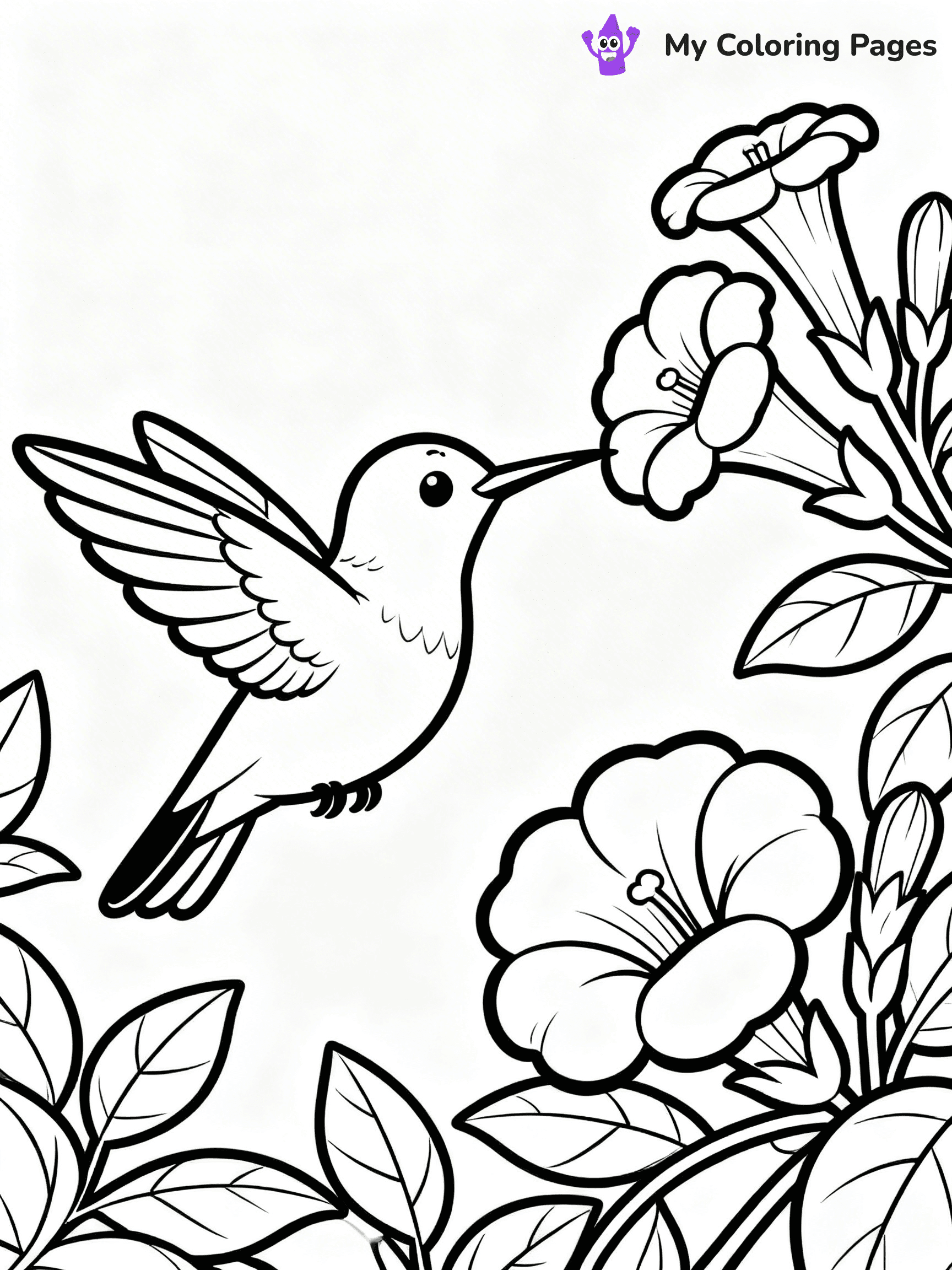 Cute Hummingbird Coloring Pages - 14