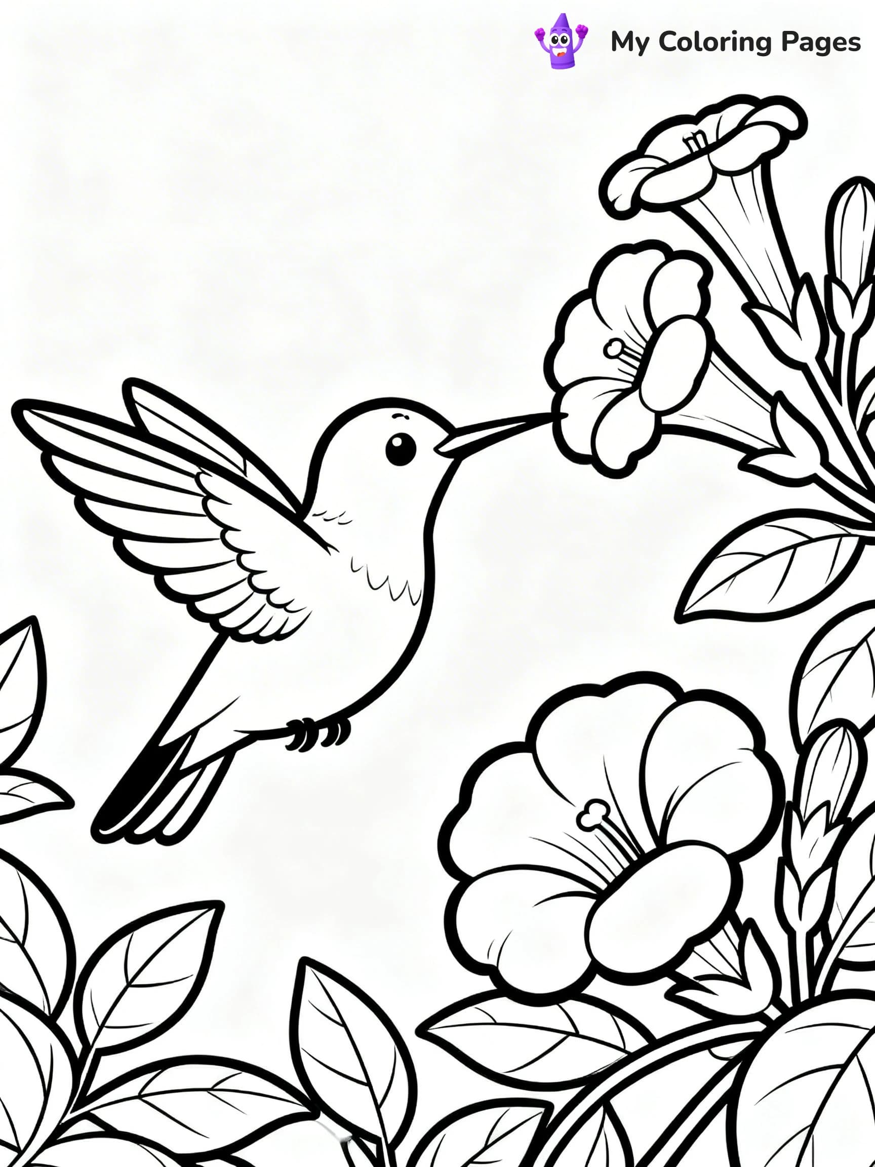 Cute Hummingbird Coloring Pages - 15