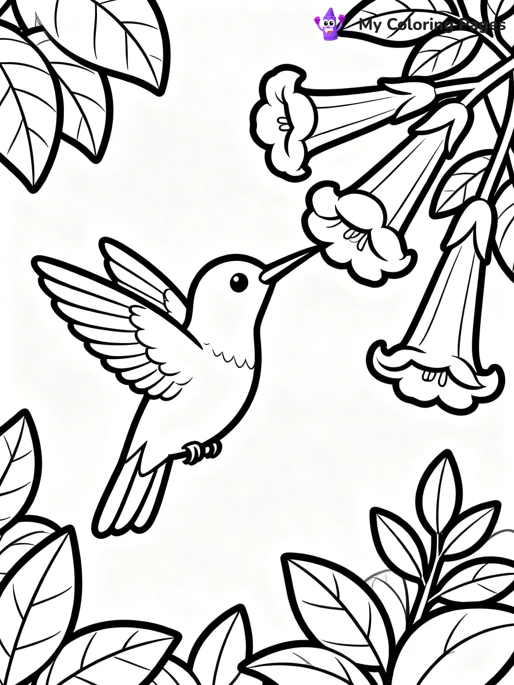 Cute Hummingbird Coloring Pages - 14