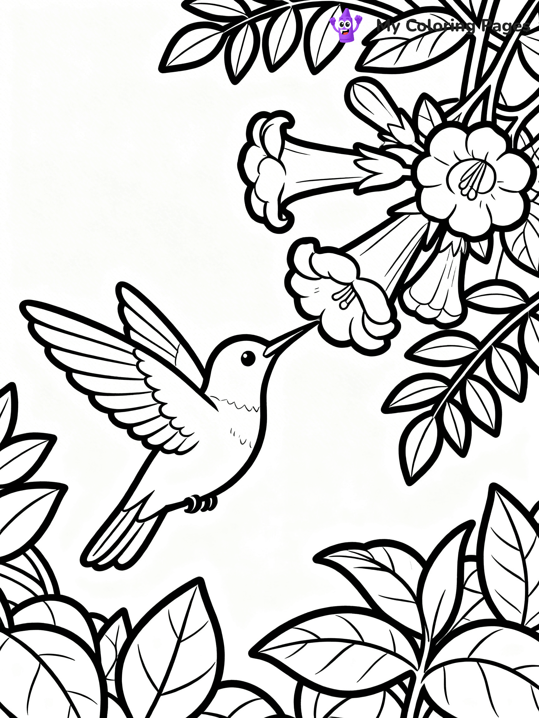 Cute Hummingbird Coloring Pages - 10