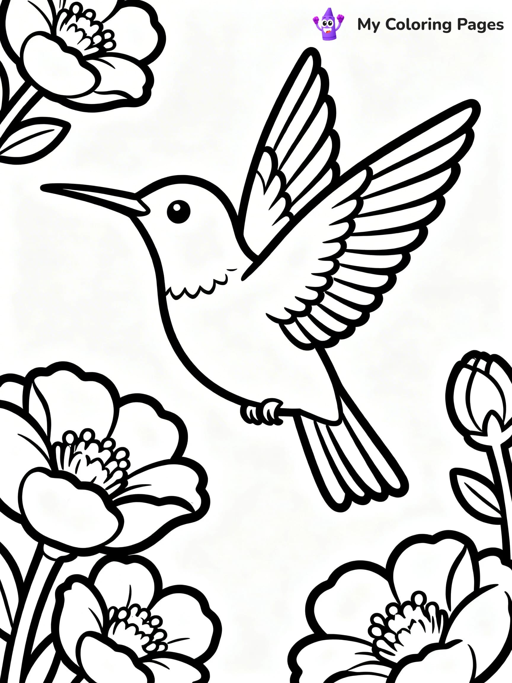 Cute Hummingbird Coloring Pages - 8