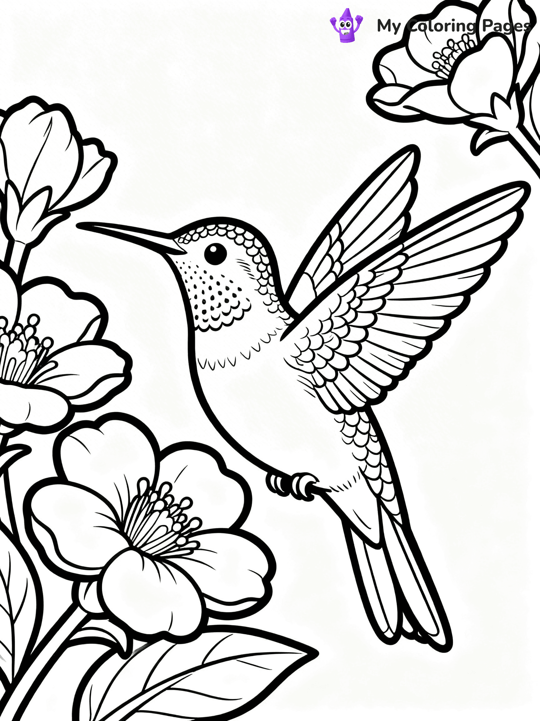 Cute Hummingbird Coloring Pages - 6