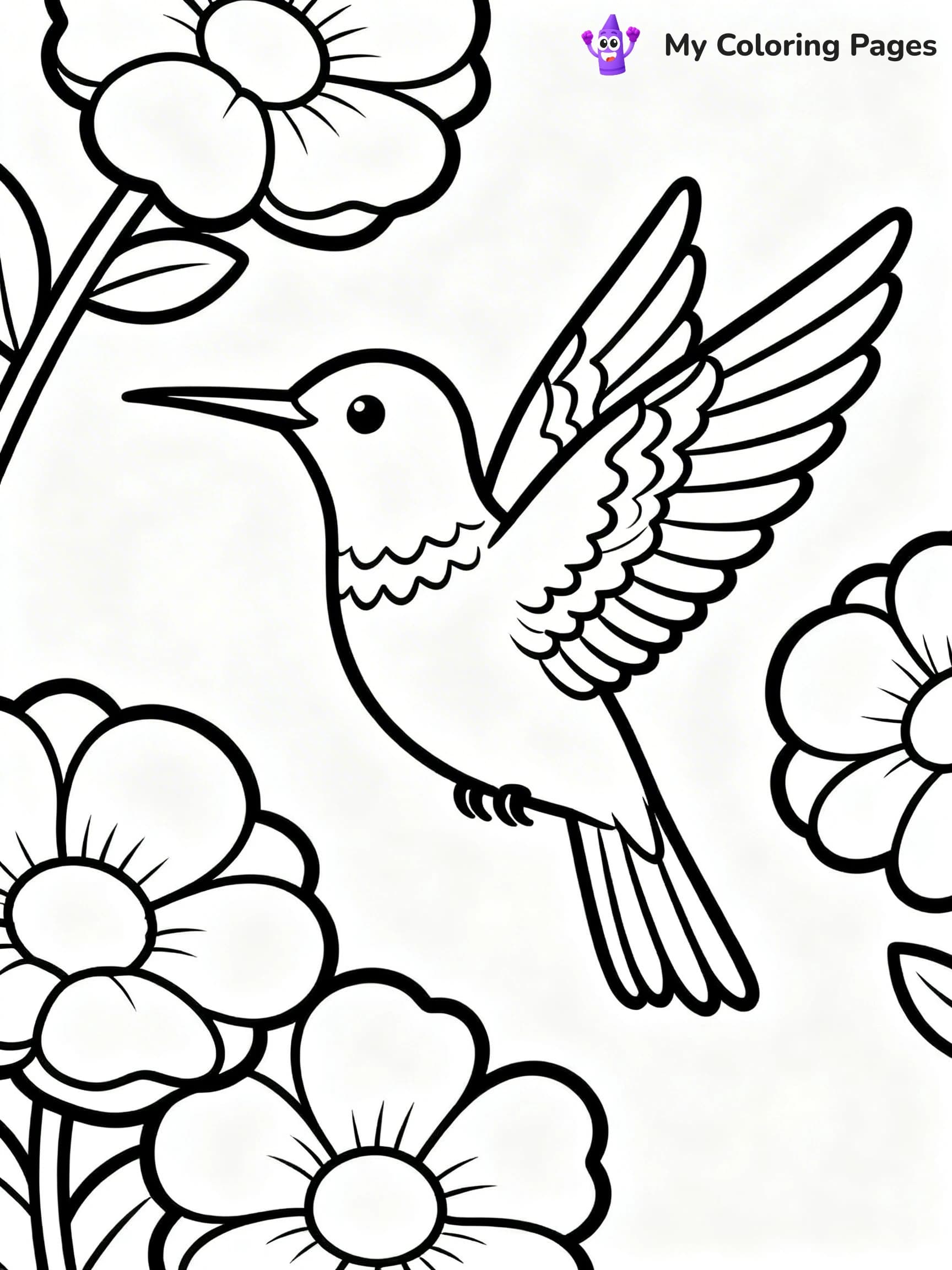 Cute Hummingbird Coloring Pages - 4