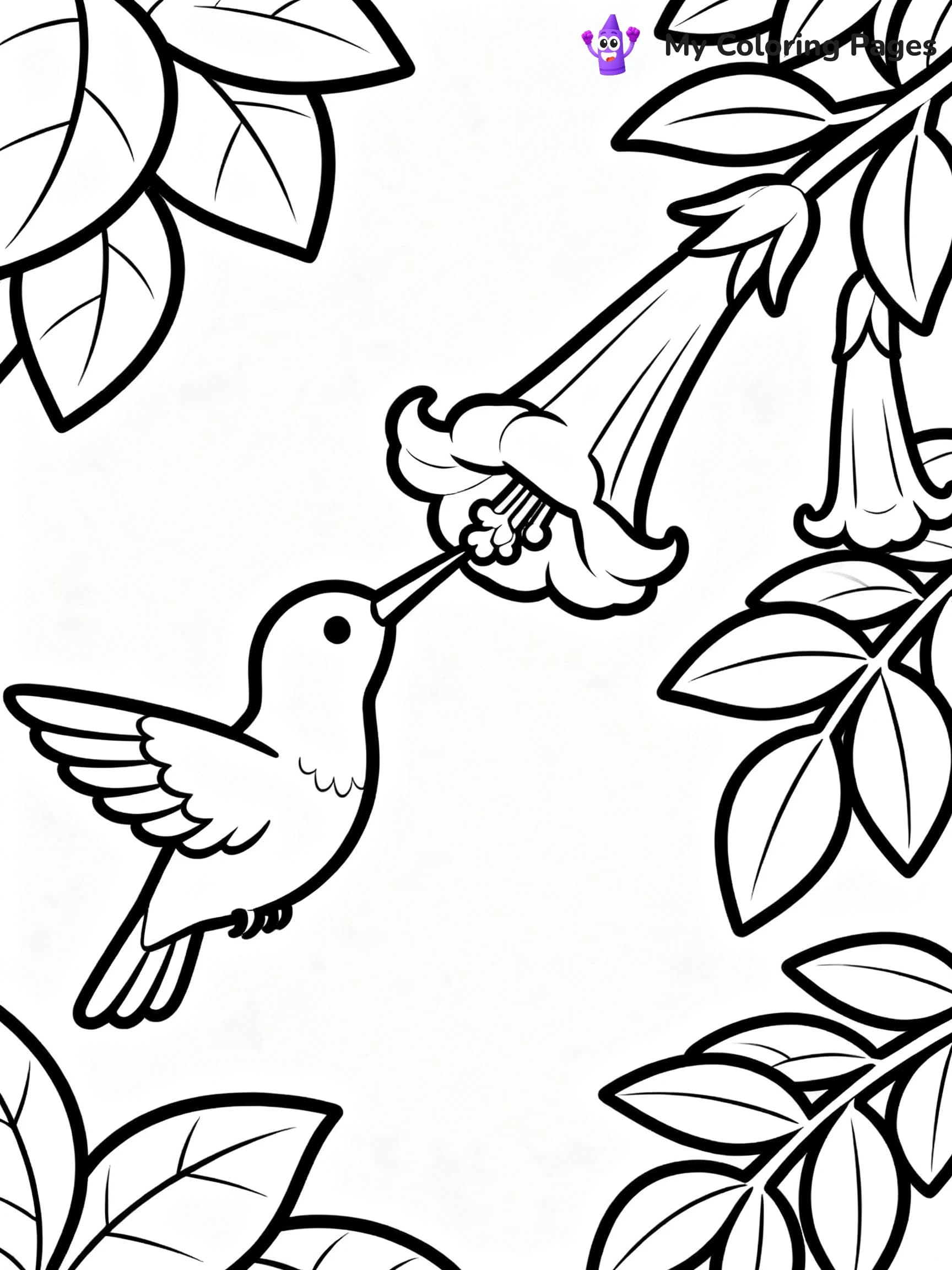 Cute Hummingbird Coloring Pages - 24