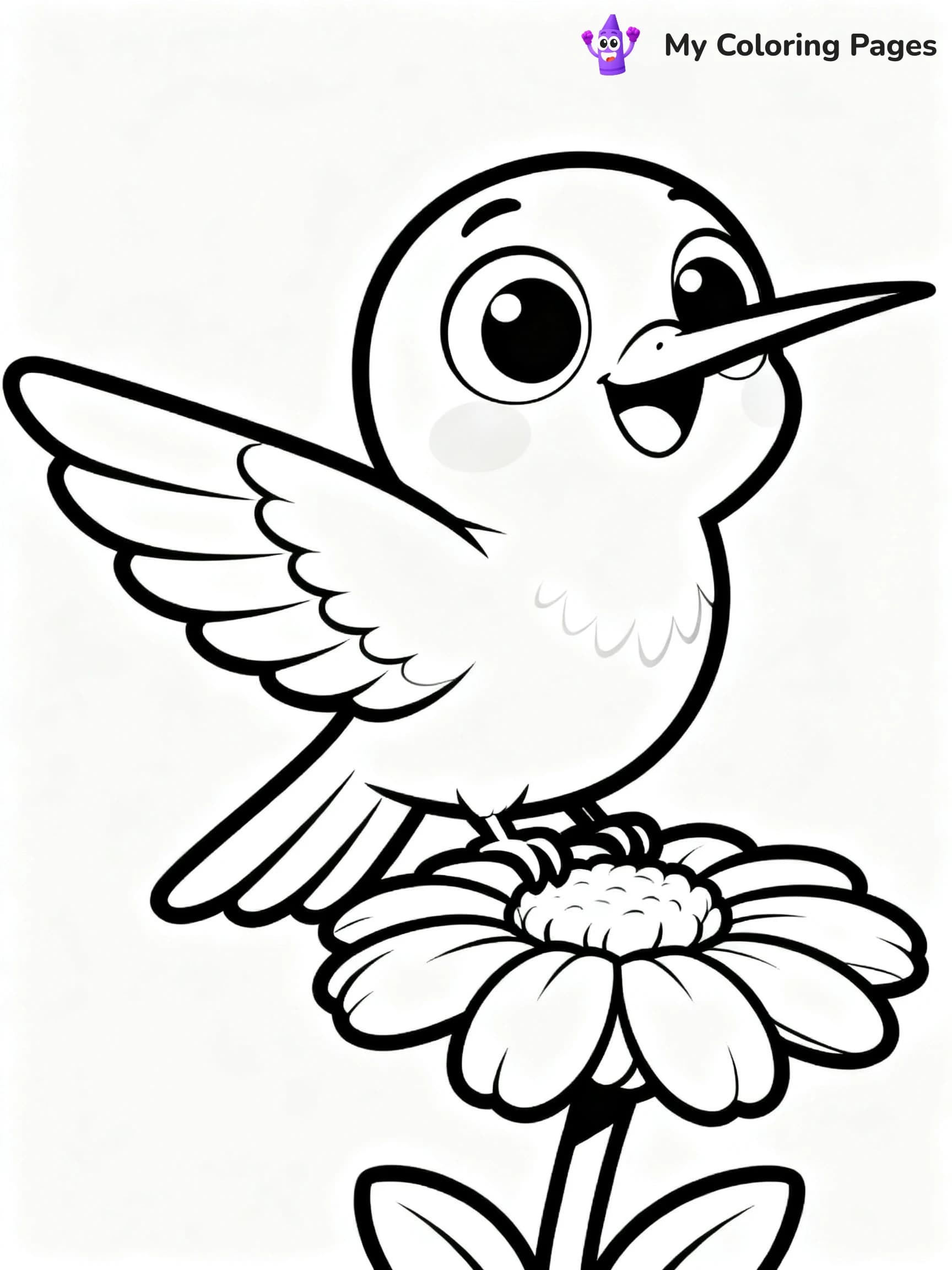 Cute Hummingbird Coloring Pages - 21