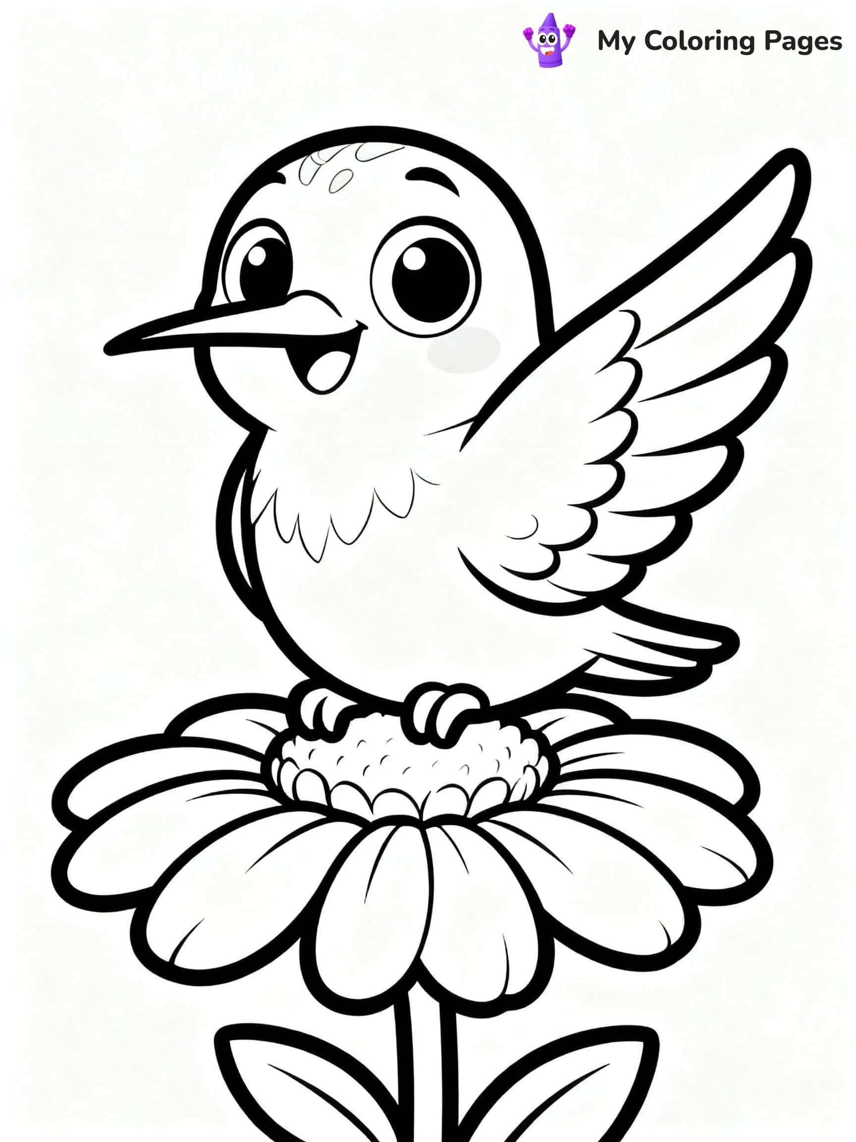 Cute Hummingbird Coloring Pages - 20