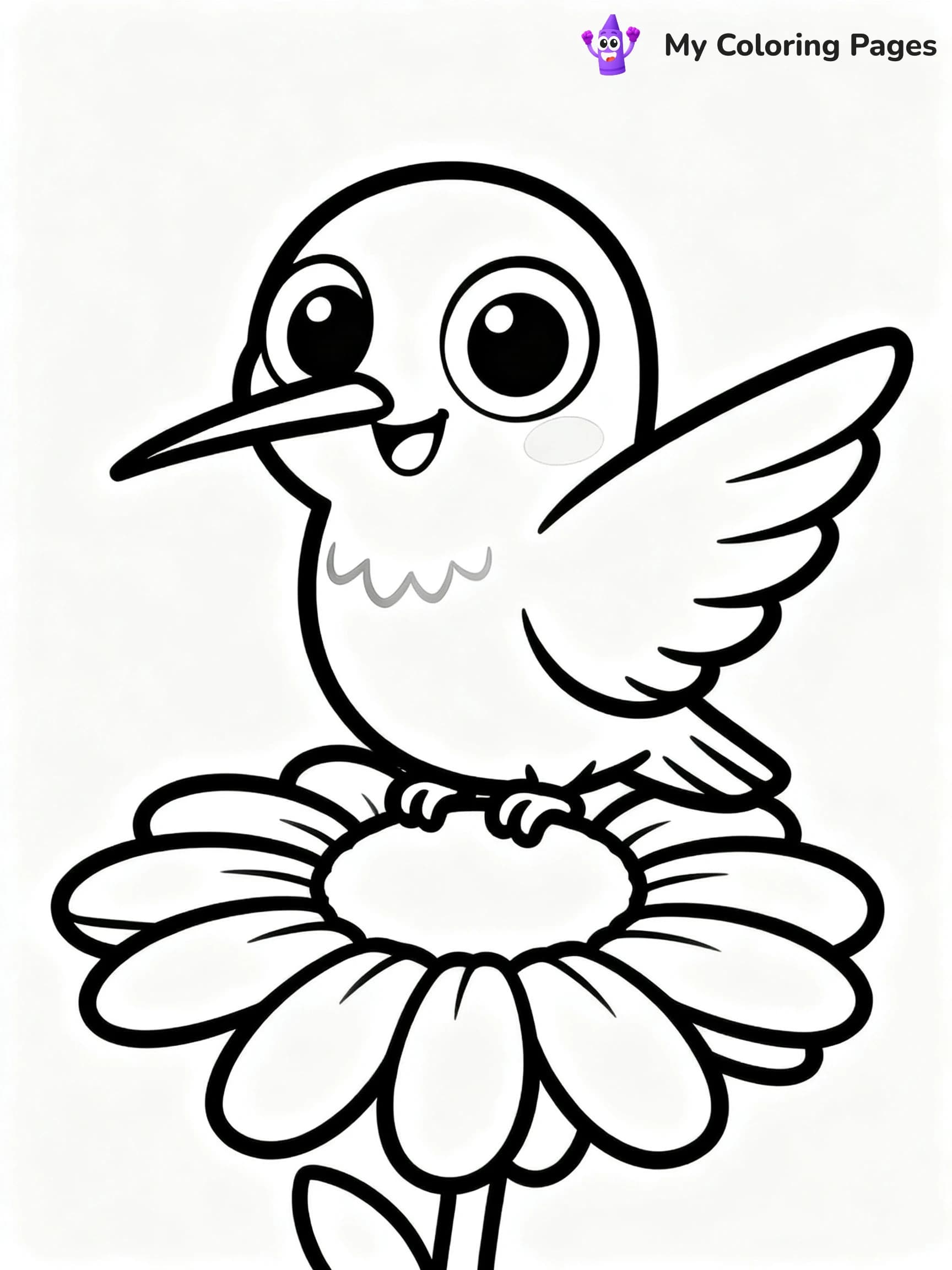 Cute Hummingbird Coloring Pages - 19
