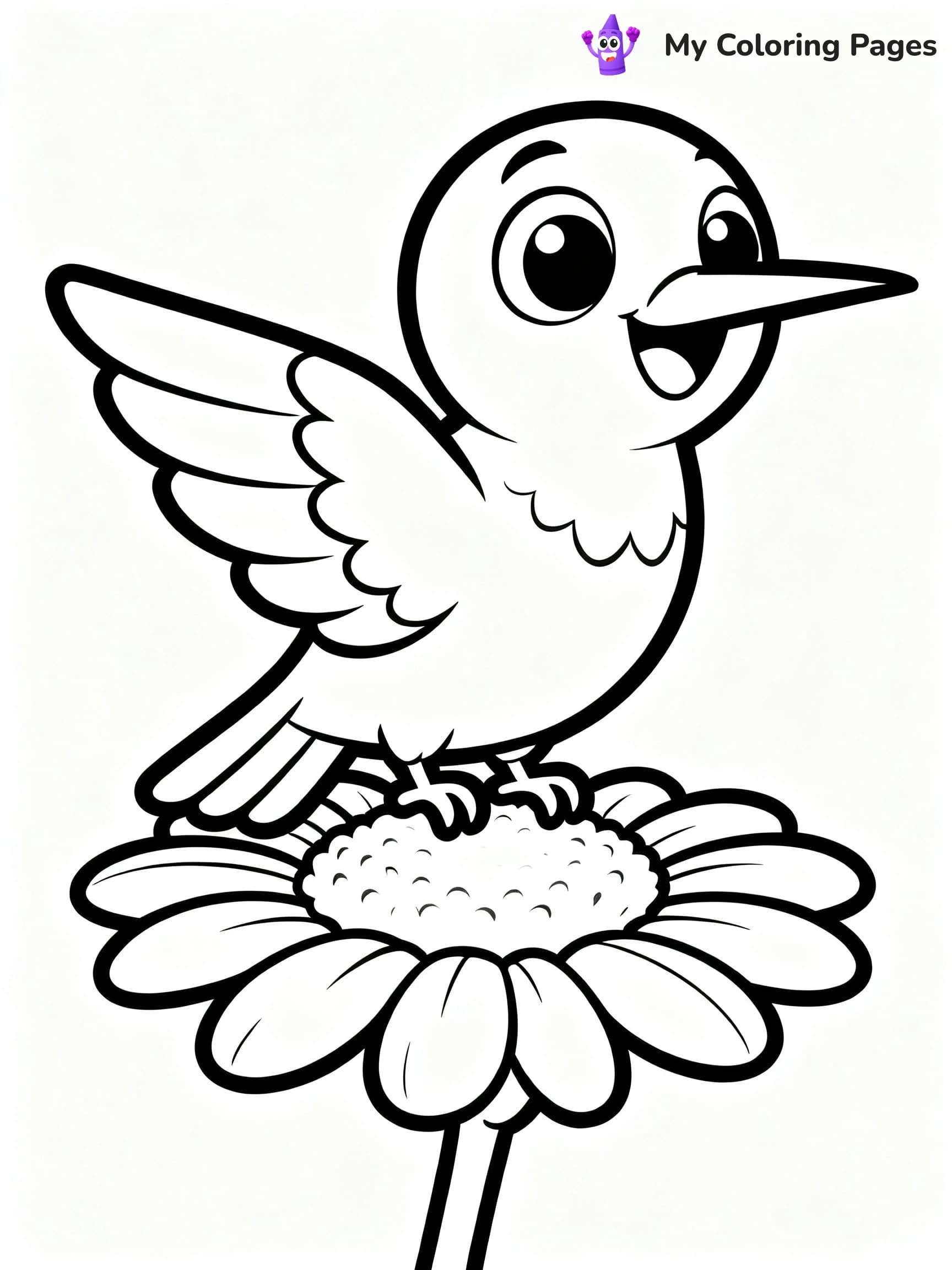 Cute Hummingbird Coloring Pages - 18