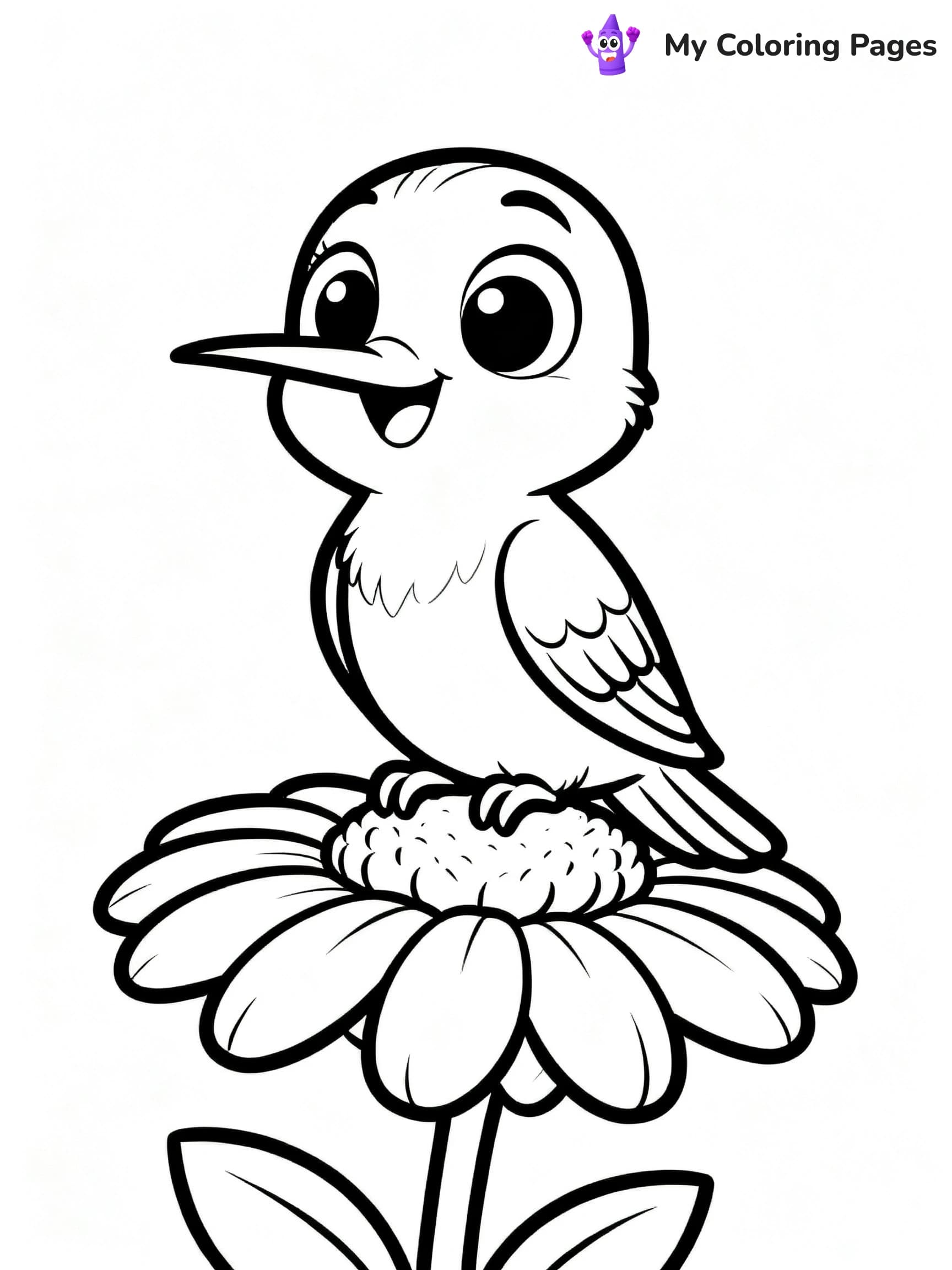 Cute Hummingbird Coloring Pages - 17