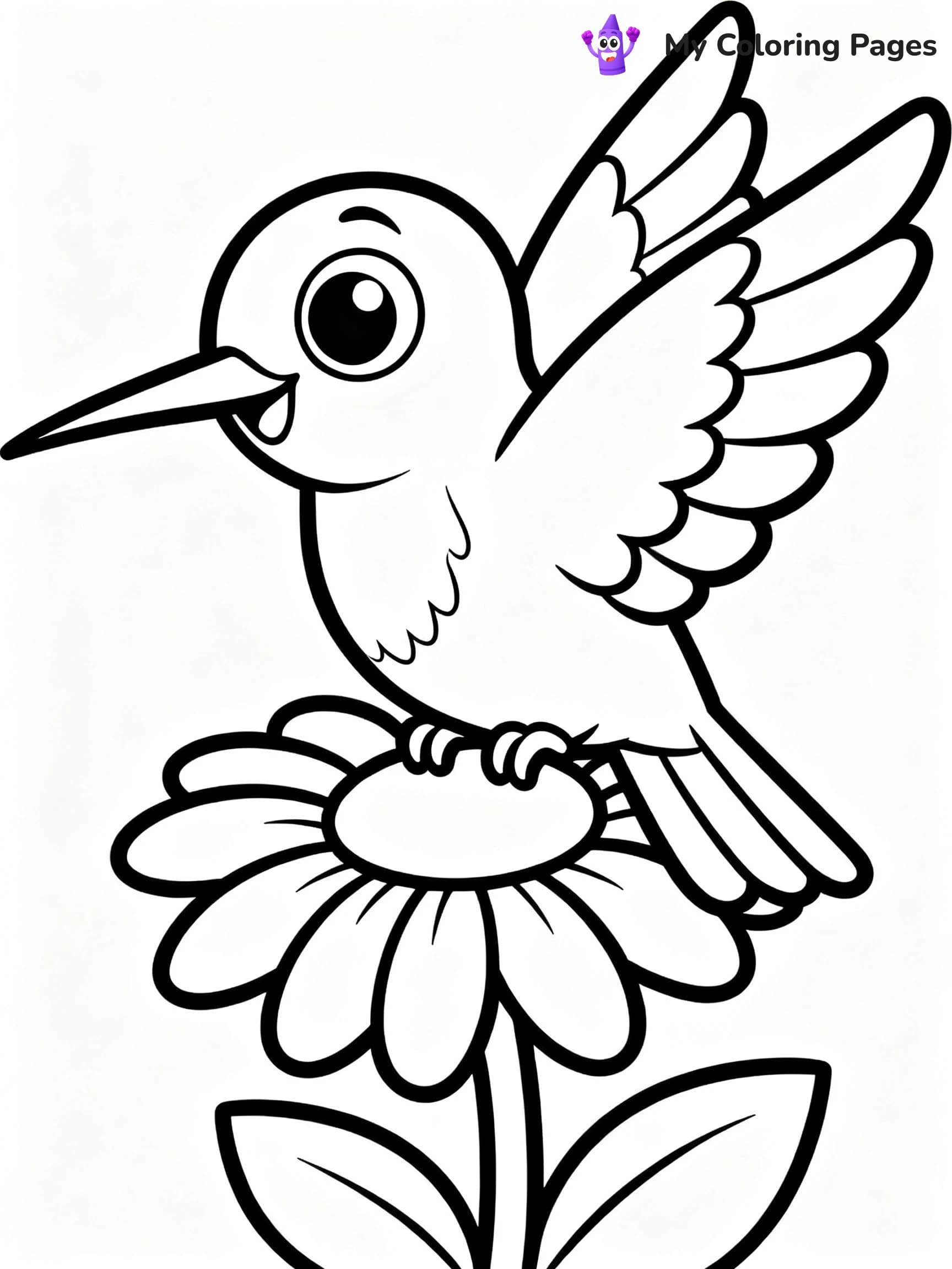 Cute Hummingbird Coloring Pages - 16