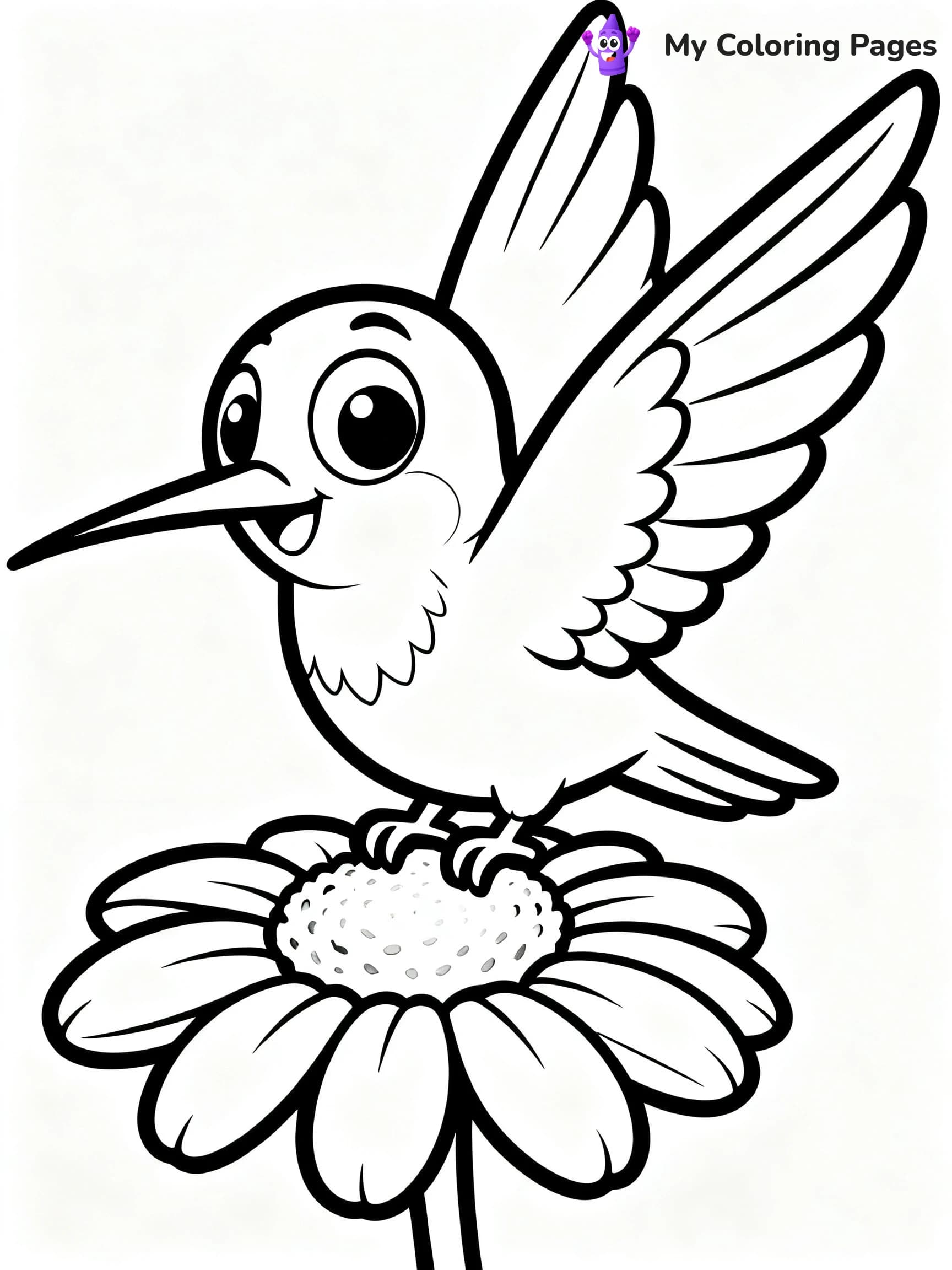 Cute Hummingbird Coloring Pages - 15