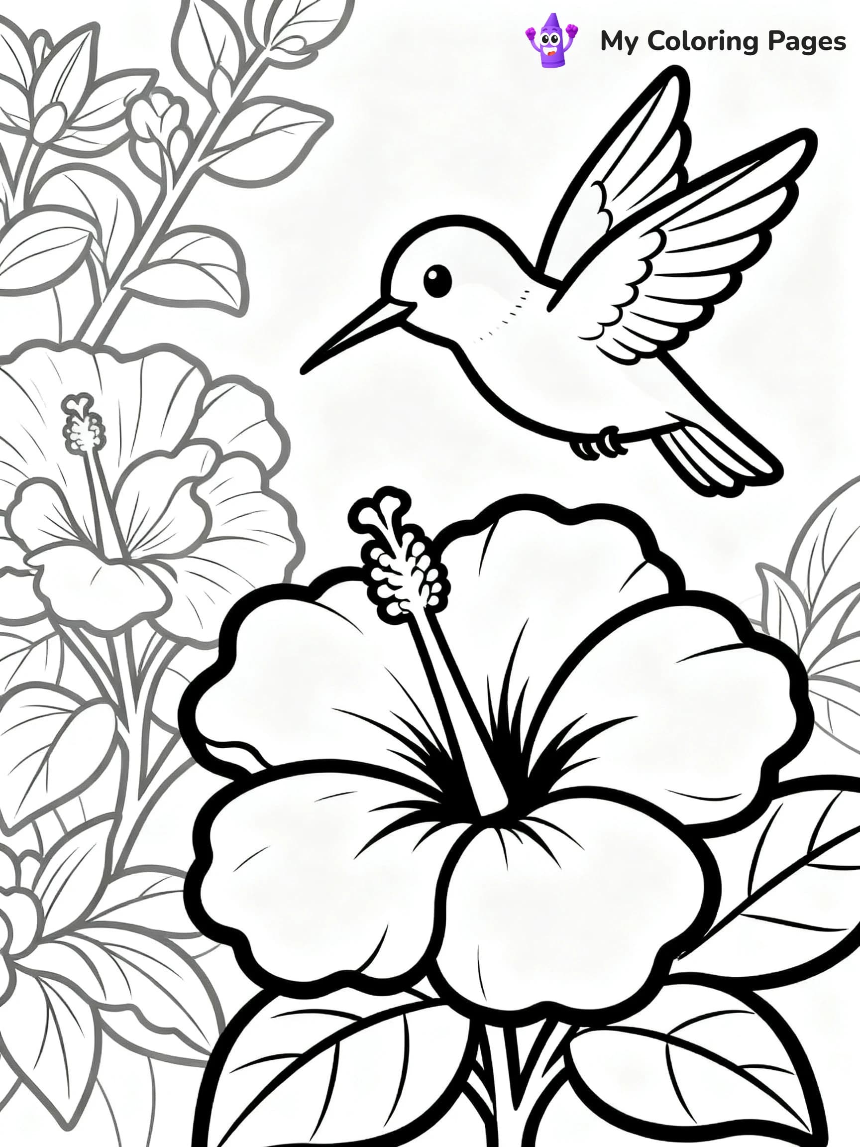 Cute Hummingbird Coloring Pages - 14