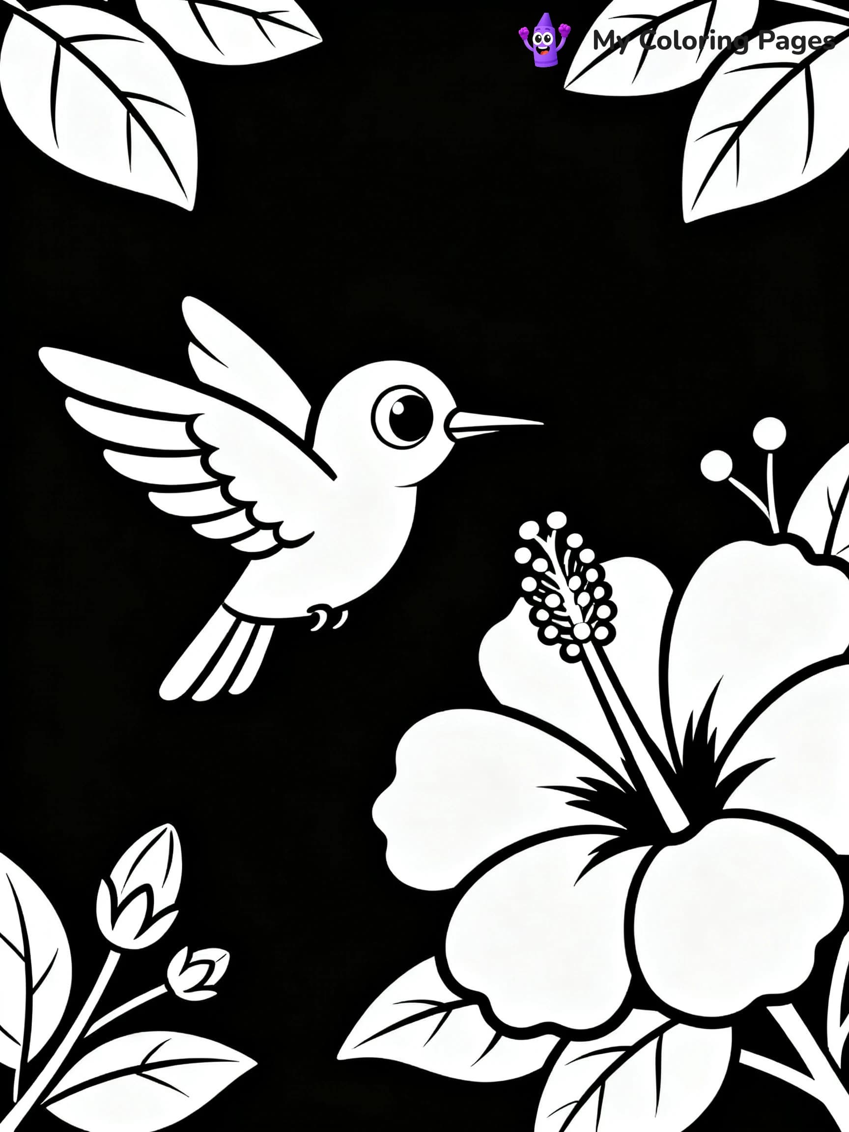 Cute Hummingbird Coloring Pages - 12