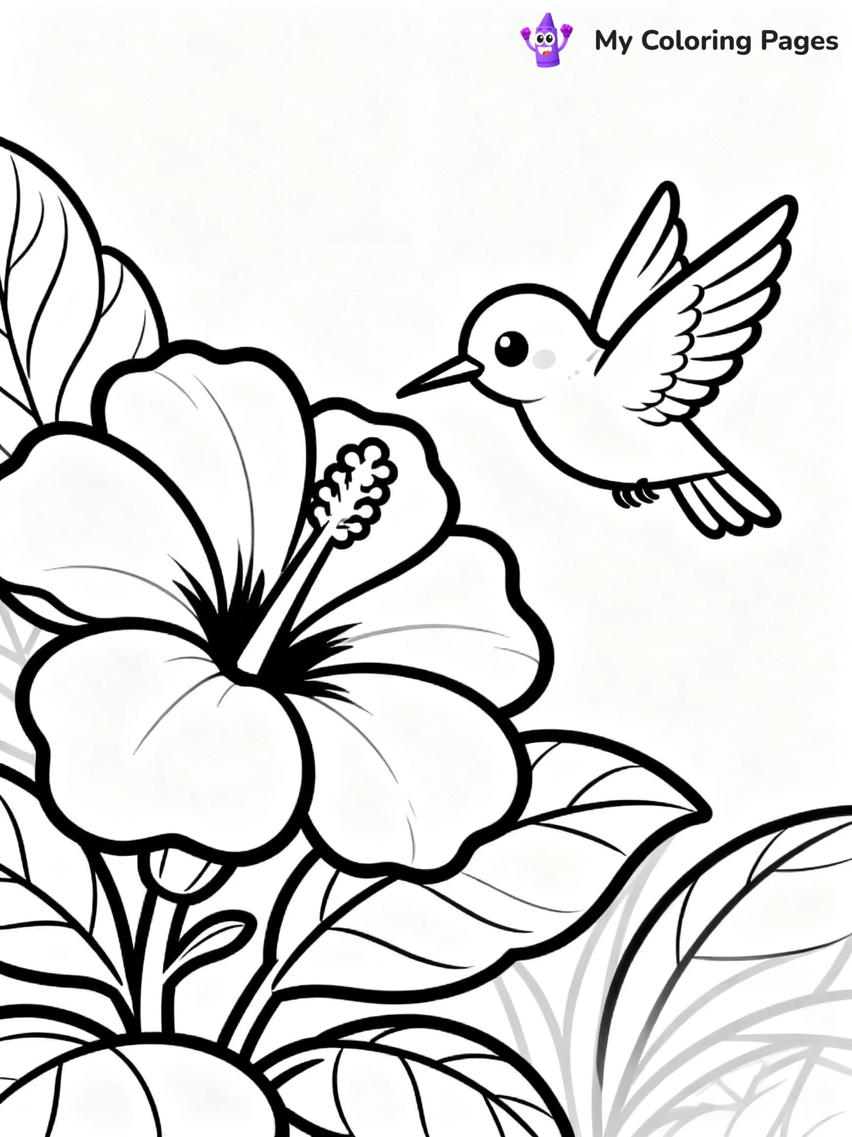 Cute Hummingbird Coloring Pages - 10