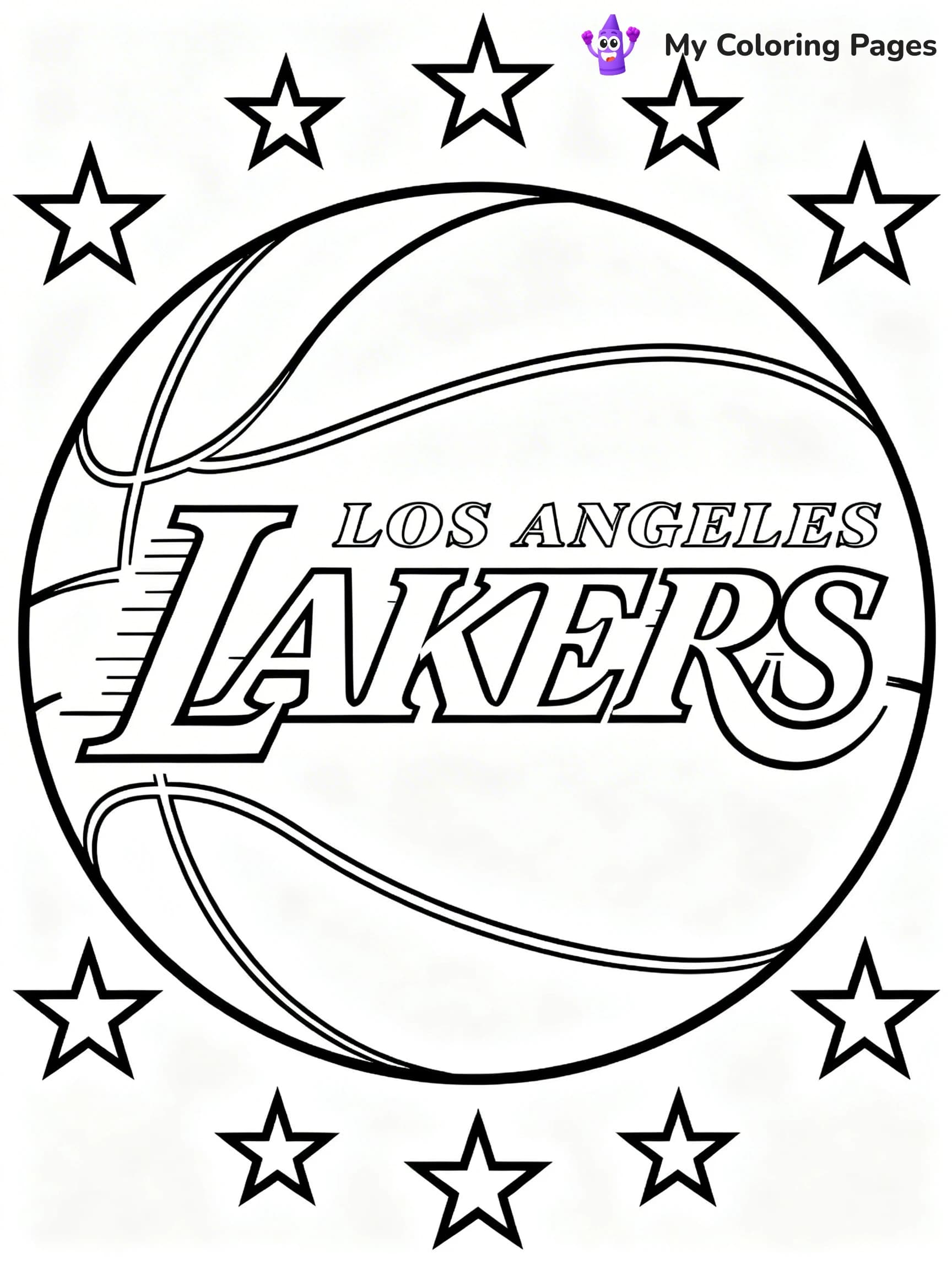 Logo NBA Coloring Pages - 6