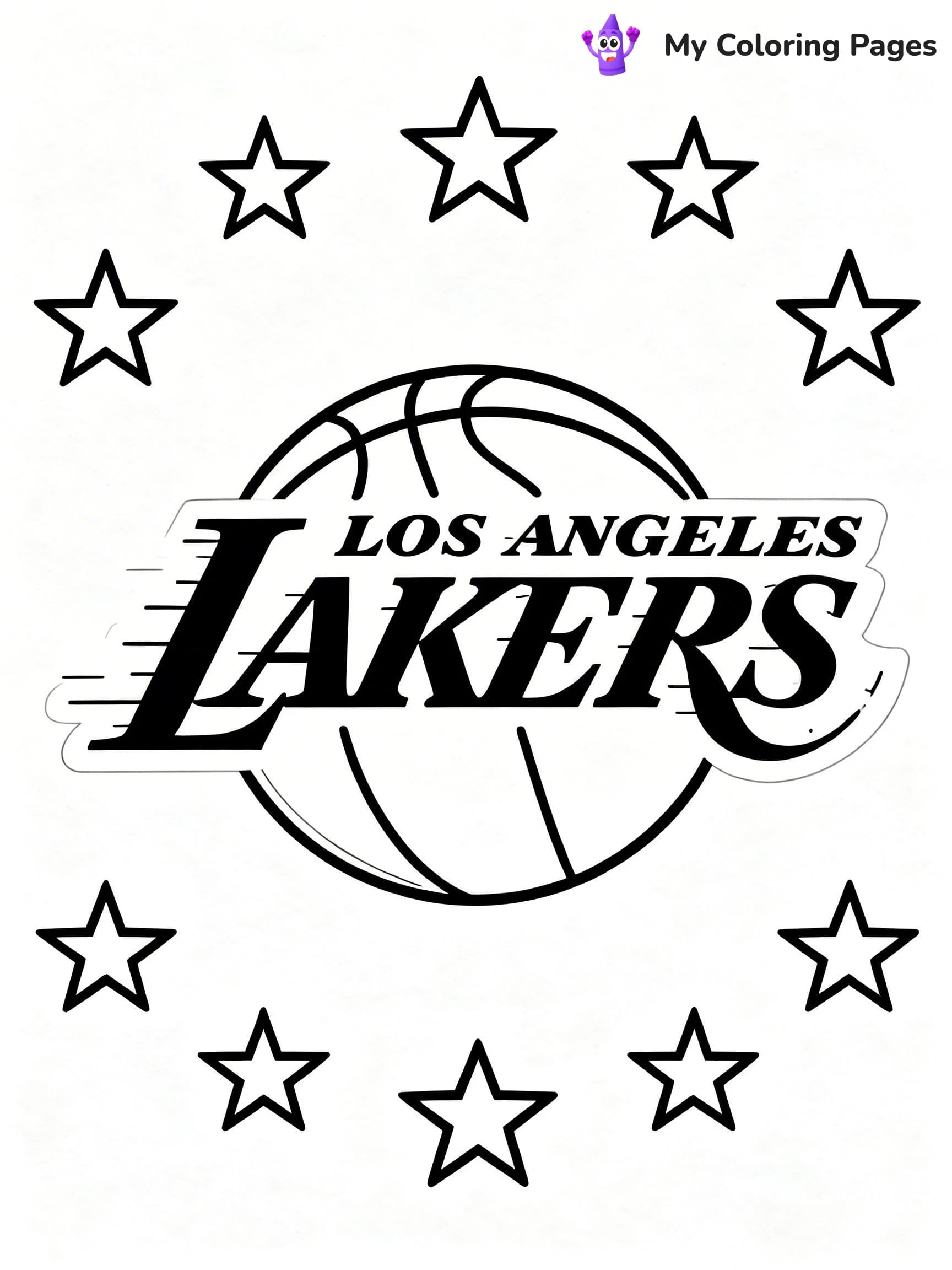 Logo NBA Coloring Pages - 3