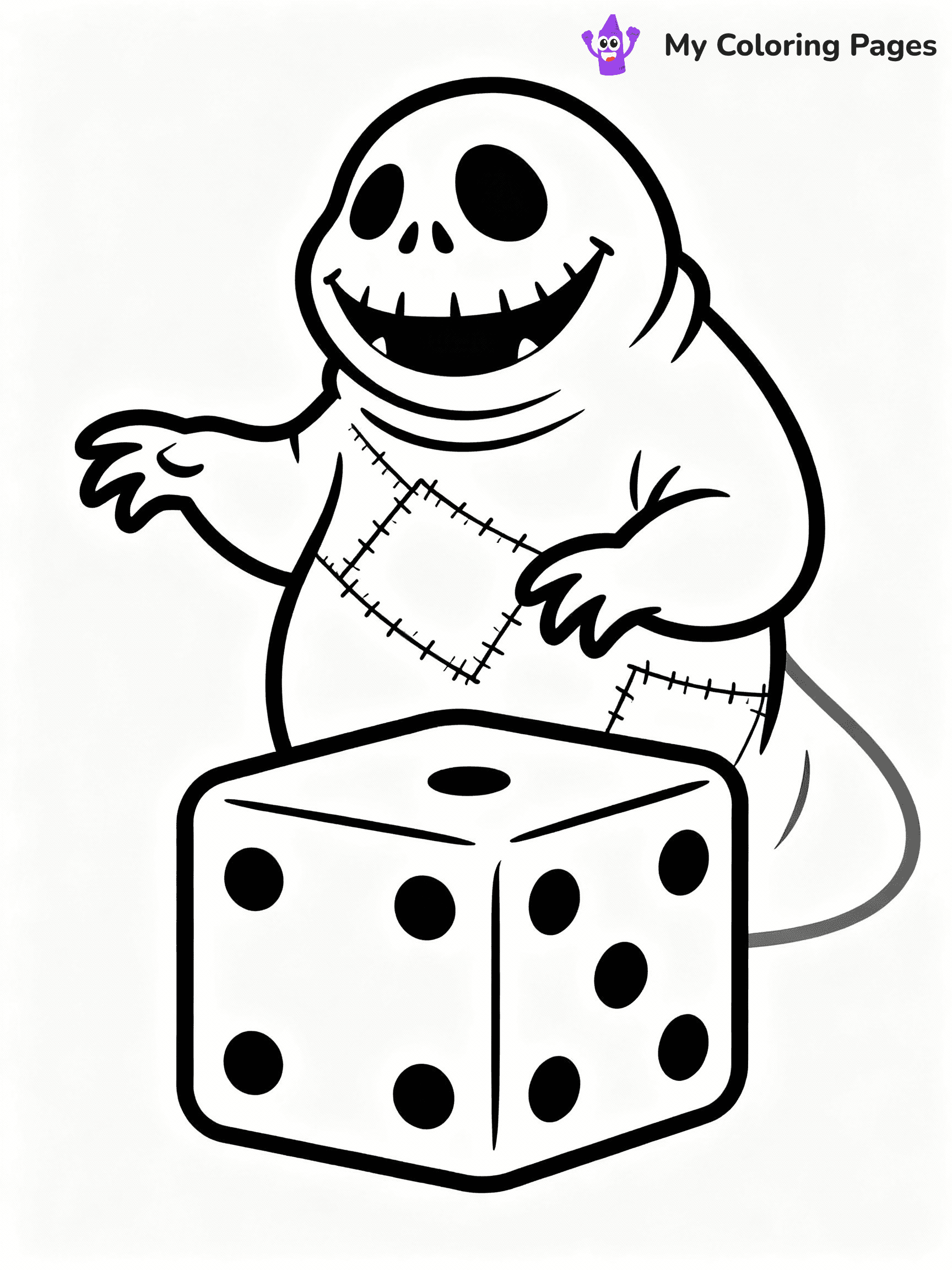 ⚠️ CRITICAL REQUIREMENT - ABSOLUTE BLACK AND WHITE ONLY ⚠️
This MUST be a BLACK AND WHITE line drawing ONLY. NO COLORS whatsoever.
- ONLY pure black lines (#000000) on pure white background (#FFFFFF)
- ABSOLUTELY NO colors, NO shading, NO gradients, NO grayscale
- If there are ANY colors in the output, the image is REJECTED
- This is a COLORING PAGE - meant to be COLORED IN by children
- The output must be UNCOLORED line art ready for coloring
⚠️ SUBJECT TO DRAW: Oogie Boogie from The Nightmare Before Christmas in Tim Burton style, rolling dice, patchwork body visible
(REMEMBER: Output must be BLACK AND WHITE line art only, NOT colored!)
# COLORING PAGE: BLACK OUTLINES ONLY - WHITE BACKGROUND MANDATORY
Create a **coloring book page** using EXACTLY two values: black lines, white space.
## NON-NEGOTIABLE BINARY RULES
- **ONLY #000000 (black) and #FFFFFF (white)** - NO other values exist
- **EVERY PIXEL = BLACK OR WHITE** - no gray/shading/antialiasing
- **WHITE BACKGROUND MANDATORY** - entire canvas stays white
- **ALL SHAPES HOLLOW** - everything is empty outlines waiting to be colored
- **FORBIDDEN:** fills, shading, gradients, patterns, textures, colors
- **NO SOLID REGIONS** - if it's not a thin line, it's wrong
## Universal Line Standards
- Black outlines ONLY - thin, uniform weight
- Every shape completely empty inside
- Closed contours suitable for coloring
- Simple flat illustration - zero depth/3D/realism
- **Style:** Whimsical Doodle Art Alley - rounded, friendly outlines (unless specified)
## Everything = Outline Only
- Characters/animals: hollow shapes
- Objects/clothing: empty contours
- Backgrounds/scenery: line work only
- Natural elements: outlined forms
- Dark/night areas: don't exist (use outlined symbols)
- Textures/patterns: convert to simple lines
## The Test
Can a child color EVERY white space with crayons? If any area is pre-filled/shaded/gray or colored in, it FAILS. Every shape must be waiting to receive color.
**FINAL OUTPUT**: Binary coloring page. Black lines define shapes. White spaces ready for coloring. Nothing else exists. No exceptions. Print-ready.
⚠️ FINAL REMINDER: Draw the subject "Oogie Boogie from The Nightmare Before Christmas in Tim Burton style, rolling dice, patchwork body visible" as BLACK AND WHITE line art. Zero colors in output.