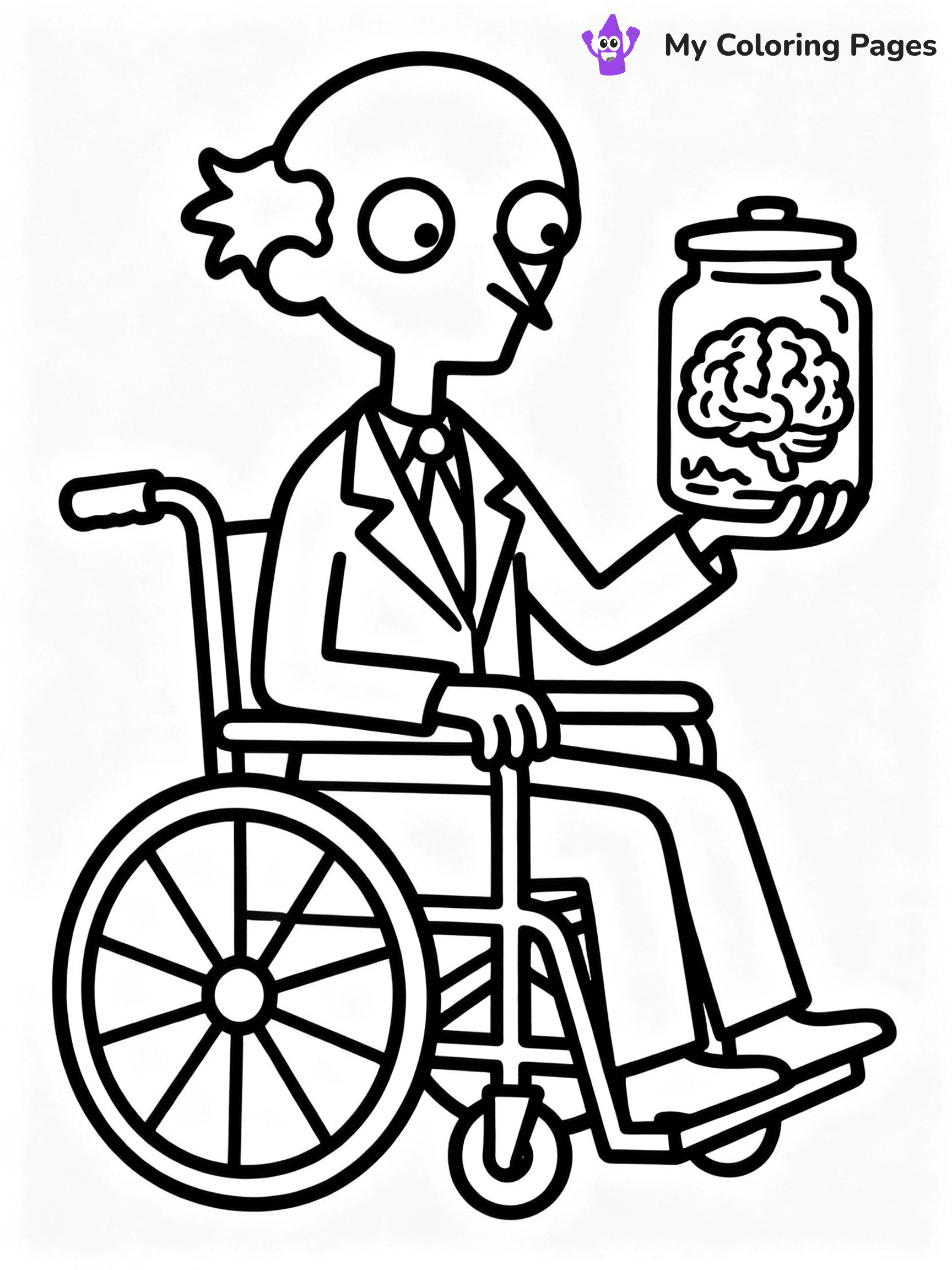 ⚠️ CRITICAL REQUIREMENT - ABSOLUTE BLACK AND WHITE ONLY ⚠️
This MUST be a BLACK AND WHITE line drawing ONLY. NO COLORS whatsoever.
- ONLY pure black lines (#000000) on pure white background (#FFFFFF)
- ABSOLUTELY NO colors, NO shading, NO gradients, NO grayscale
- If there are ANY colors in the output, the image is REJECTED
- This is a COLORING PAGE - meant to be COLORED IN by children
- The output must be UNCOLORED line art ready for coloring
⚠️ SUBJECT TO DRAW: Dr. Finkelstein from The Nightmare Before Christmas in Tim Burton style, in his wheelchair, holding a brain in a jar
(REMEMBER: Output must be BLACK AND WHITE line art only, NOT colored!)
# COLORING PAGE: BLACK OUTLINES ONLY - WHITE BACKGROUND MANDATORY
Create a **coloring book page** using EXACTLY two values: black lines, white space.
## NON-NEGOTIABLE BINARY RULES
- **ONLY #000000 (black) and #FFFFFF (white)** - NO other values exist
- **EVERY PIXEL = BLACK OR WHITE** - no gray/shading/antialiasing
- **WHITE BACKGROUND MANDATORY** - entire canvas stays white
- **ALL SHAPES HOLLOW** - everything is empty outlines waiting to be colored
- **FORBIDDEN:** fills, shading, gradients, patterns, textures, colors
- **NO SOLID REGIONS** - if it's not a thin line, it's wrong
## Universal Line Standards
- Black outlines ONLY - thin, uniform weight
- Every shape completely empty inside
- Closed contours suitable for coloring
- Simple flat illustration - zero depth/3D/realism
- **Style:** Whimsical Doodle Art Alley - rounded, friendly outlines (unless specified)
## Everything = Outline Only
- Characters/animals: hollow shapes
- Objects/clothing: empty contours
- Backgrounds/scenery: line work only
- Natural elements: outlined forms
- Dark/night areas: don't exist (use outlined symbols)
- Textures/patterns: convert to simple lines
## The Test
Can a child color EVERY white space with crayons? If any area is pre-filled/shaded/gray or colored in, it FAILS. Every shape must be waiting to receive color.
**FINAL OUTPUT**: Binary coloring page. Black lines define shapes. White spaces ready for coloring. Nothing else exists. No exceptions. Print-ready.
⚠️ FINAL REMINDER: Draw the subject "Dr. Finkelstein from The Nightmare Before Christmas in Tim Burton style, in his wheelchair, holding a brain in a jar" as BLACK AND WHITE line art. Zero colors in output.