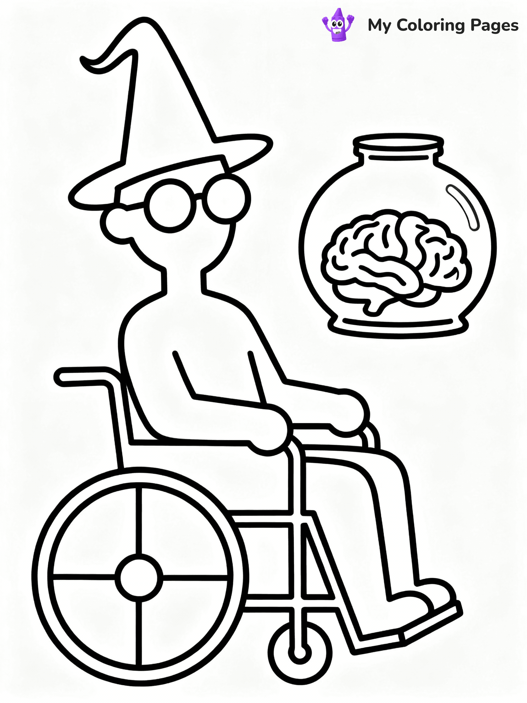 ⚠️ CRITICAL REQUIREMENT - ABSOLUTE BLACK AND WHITE ONLY ⚠️
This MUST be a BLACK AND WHITE line drawing ONLY. NO COLORS whatsoever.
- ONLY pure black lines (#000000) on pure white background (#FFFFFF)
- ABSOLUTELY NO colors, NO shading, NO gradients, NO grayscale
- If there are ANY colors in the output, the image is REJECTED
- This is a COLORING PAGE - meant to be COLORED IN by children
- The output must be UNCOLORED line art ready for coloring
⚠️ SUBJECT TO DRAW: Dr. Finkelstein from The Nightmare Before Christmas in Tim Burton style, in his wheelchair, holding a brain in a jar
(REMEMBER: Output must be BLACK AND WHITE line art only, NOT colored!)
# COLORING PAGE: BLACK OUTLINES ONLY - WHITE BACKGROUND MANDATORY
Create a **coloring book page** using EXACTLY two values: black lines, white space.
## NON-NEGOTIABLE BINARY RULES
- **ONLY #000000 (black) and #FFFFFF (white)** - NO other values exist
- **EVERY PIXEL = BLACK OR WHITE** - no gray/shading/antialiasing
- **WHITE BACKGROUND MANDATORY** - entire canvas stays white
- **ALL SHAPES HOLLOW** - everything is empty outlines waiting to be colored
- **FORBIDDEN:** fills, shading, gradients, patterns, textures, colors
- **NO SOLID REGIONS** - if it's not a thin line, it's wrong
## Universal Line Standards
- Black outlines ONLY - thin, uniform weight
- Every shape completely empty inside
- Closed contours suitable for coloring
- Simple flat illustration - zero depth/3D/realism
- **Style:** Whimsical Doodle Art Alley - rounded, friendly outlines (unless specified)
## Everything = Outline Only
- Characters/animals: hollow shapes
- Objects/clothing: empty contours
- Backgrounds/scenery: line work only
- Natural elements: outlined forms
- Dark/night areas: don't exist (use outlined symbols)
- Textures/patterns: convert to simple lines
## The Test
Can a child color EVERY white space with crayons? If any area is pre-filled/shaded/gray or colored in, it FAILS. Every shape must be waiting to receive color.
**FINAL OUTPUT**: Binary coloring page. Black lines define shapes. White spaces ready for coloring. Nothing else exists. No exceptions. Print-ready.
⚠️ FINAL REMINDER: Draw the subject "Dr. Finkelstein from The Nightmare Before Christmas in Tim Burton style, in his wheelchair, holding a brain in a jar" as BLACK AND WHITE line art. Zero colors in output.