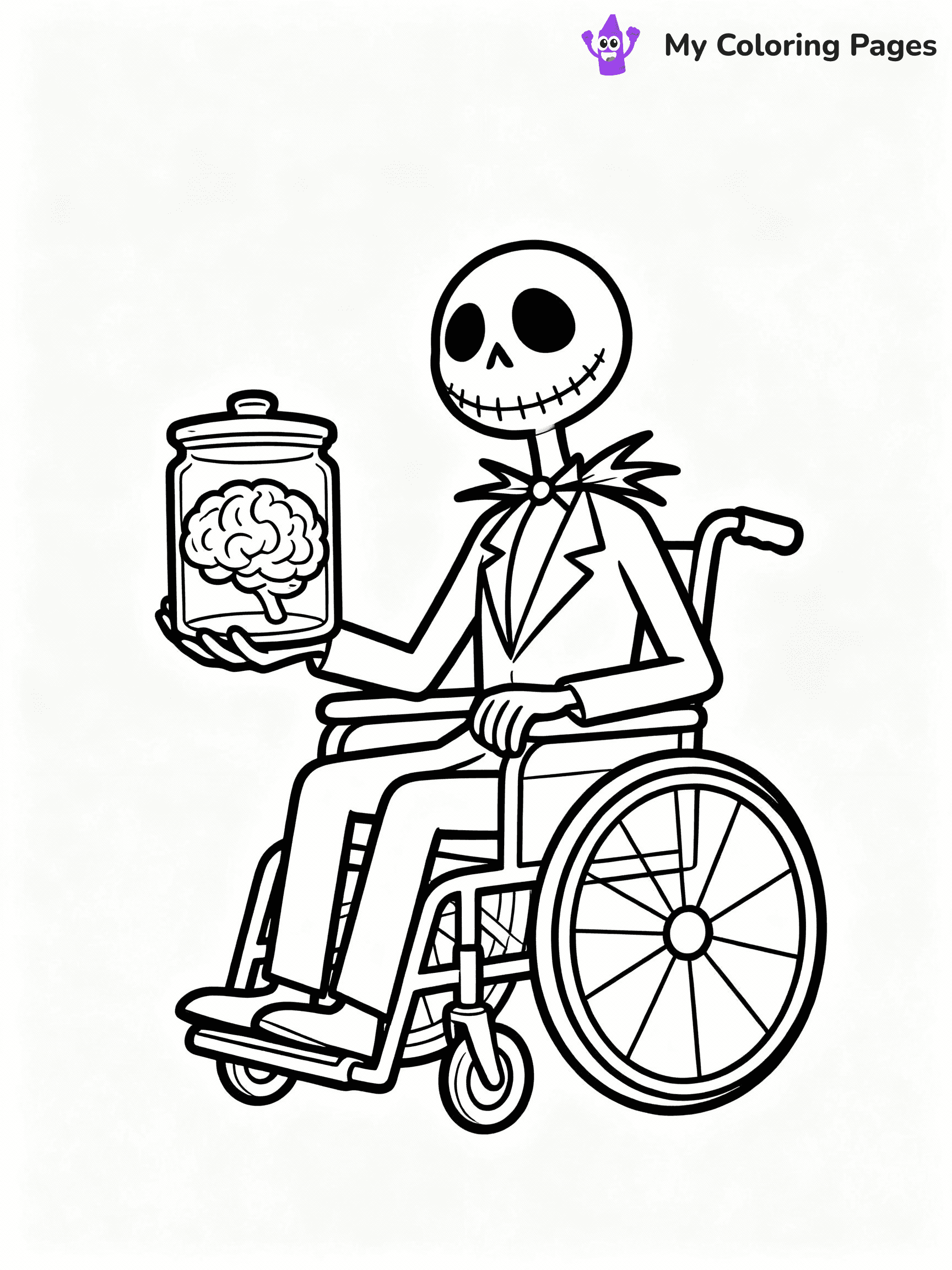 ⚠️ CRITICAL REQUIREMENT - ABSOLUTE BLACK AND WHITE ONLY ⚠️
This MUST be a BLACK AND WHITE line drawing ONLY. NO COLORS whatsoever.
- ONLY pure black lines (#000000) on pure white background (#FFFFFF)
- ABSOLUTELY NO colors, NO shading, NO gradients, NO grayscale
- If there are ANY colors in the output, the image is REJECTED
- This is a COLORING PAGE - meant to be COLORED IN by children
- The output must be UNCOLORED line art ready for coloring
⚠️ SUBJECT TO DRAW: Dr. Finkelstein from The Nightmare Before Christmas in Tim Burton style, in his wheelchair, holding a brain in a jar
(REMEMBER: Output must be BLACK AND WHITE line art only, NOT colored!)
# COLORING PAGE: BLACK OUTLINES ONLY - WHITE BACKGROUND MANDATORY
Create a **coloring book page** using EXACTLY two values: black lines, white space.
## NON-NEGOTIABLE BINARY RULES
- **ONLY #000000 (black) and #FFFFFF (white)** - NO other values exist
- **EVERY PIXEL = BLACK OR WHITE** - no gray/shading/antialiasing
- **WHITE BACKGROUND MANDATORY** - entire canvas stays white
- **ALL SHAPES HOLLOW** - everything is empty outlines waiting to be colored
- **FORBIDDEN:** fills, shading, gradients, patterns, textures, colors
- **NO SOLID REGIONS** - if it's not a thin line, it's wrong
## Universal Line Standards
- Black outlines ONLY - thin, uniform weight
- Every shape completely empty inside
- Closed contours suitable for coloring
- Simple flat illustration - zero depth/3D/realism
- **Style:** Whimsical Doodle Art Alley - rounded, friendly outlines (unless specified)
## Everything = Outline Only
- Characters/animals: hollow shapes
- Objects/clothing: empty contours
- Backgrounds/scenery: line work only
- Natural elements: outlined forms
- Dark/night areas: don't exist (use outlined symbols)
- Textures/patterns: convert to simple lines
## The Test
Can a child color EVERY white space with crayons? If any area is pre-filled/shaded/gray or colored in, it FAILS. Every shape must be waiting to receive color.
**FINAL OUTPUT**: Binary coloring page. Black lines define shapes. White spaces ready for coloring. Nothing else exists. No exceptions. Print-ready.
⚠️ FINAL REMINDER: Draw the subject "Dr. Finkelstein from The Nightmare Before Christmas in Tim Burton style, in his wheelchair, holding a brain in a jar" as BLACK AND WHITE line art. Zero colors in output.