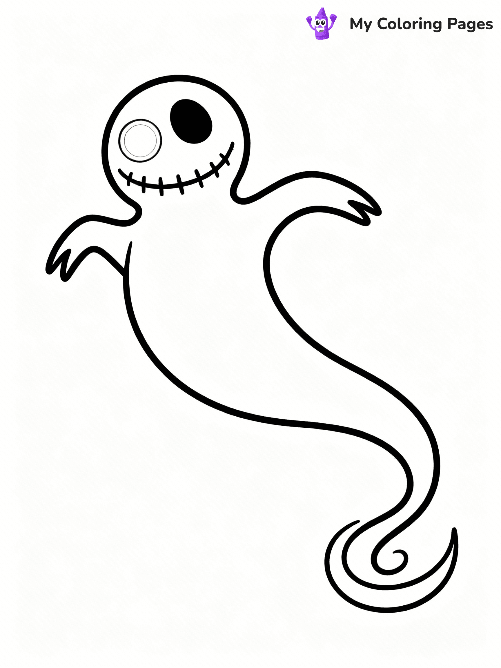 ⚠️ CRITICAL REQUIREMENT - ABSOLUTE BLACK AND WHITE ONLY ⚠️
This MUST be a BLACK AND WHITE line drawing ONLY. NO COLORS whatsoever.
- ONLY pure black lines (#000000) on pure white background (#FFFFFF)
- ABSOLUTELY NO colors, NO shading, NO gradients, NO grayscale
- If there are ANY colors in the output, the image is REJECTED
- This is a COLORING PAGE - meant to be COLORED IN by children
- The output must be UNCOLORED line art ready for coloring
⚠️ SUBJECT TO DRAW: Zero from The Nightmare Before Christmas in Tim Burton style, flying with a glowing nose, ghostly tail trailing behind
(REMEMBER: Output must be BLACK AND WHITE line art only, NOT colored!)
# COLORING PAGE: BLACK OUTLINES ONLY - WHITE BACKGROUND MANDATORY
Create a **coloring book page** using EXACTLY two values: black lines, white space.
## NON-NEGOTIABLE BINARY RULES
- **ONLY #000000 (black) and #FFFFFF (white)** - NO other values exist
- **EVERY PIXEL = BLACK OR WHITE** - no gray/shading/antialiasing
- **WHITE BACKGROUND MANDATORY** - entire canvas stays white
- **ALL SHAPES HOLLOW** - everything is empty outlines waiting to be colored
- **FORBIDDEN:** fills, shading, gradients, patterns, textures, colors
- **NO SOLID REGIONS** - if it's not a thin line, it's wrong
## Universal Line Standards
- Black outlines ONLY - thin, uniform weight
- Every shape completely empty inside
- Closed contours suitable for coloring
- Simple flat illustration - zero depth/3D/realism
- **Style:** Whimsical Doodle Art Alley - rounded, friendly outlines (unless specified)
## Everything = Outline Only
- Characters/animals: hollow shapes
- Objects/clothing: empty contours
- Backgrounds/scenery: line work only
- Natural elements: outlined forms
- Dark/night areas: don't exist (use outlined symbols)
- Textures/patterns: convert to simple lines
## The Test
Can a child color EVERY white space with crayons? If any area is pre-filled/shaded/gray or colored in, it FAILS. Every shape must be waiting to receive color.
**FINAL OUTPUT**: Binary coloring page. Black lines define shapes. White spaces ready for coloring. Nothing else exists. No exceptions. Print-ready.
⚠️ FINAL REMINDER: Draw the subject "Zero from The Nightmare Before Christmas in Tim Burton style, flying with a glowing nose, ghostly tail trailing behind" as BLACK AND WHITE line art. Zero colors in output.