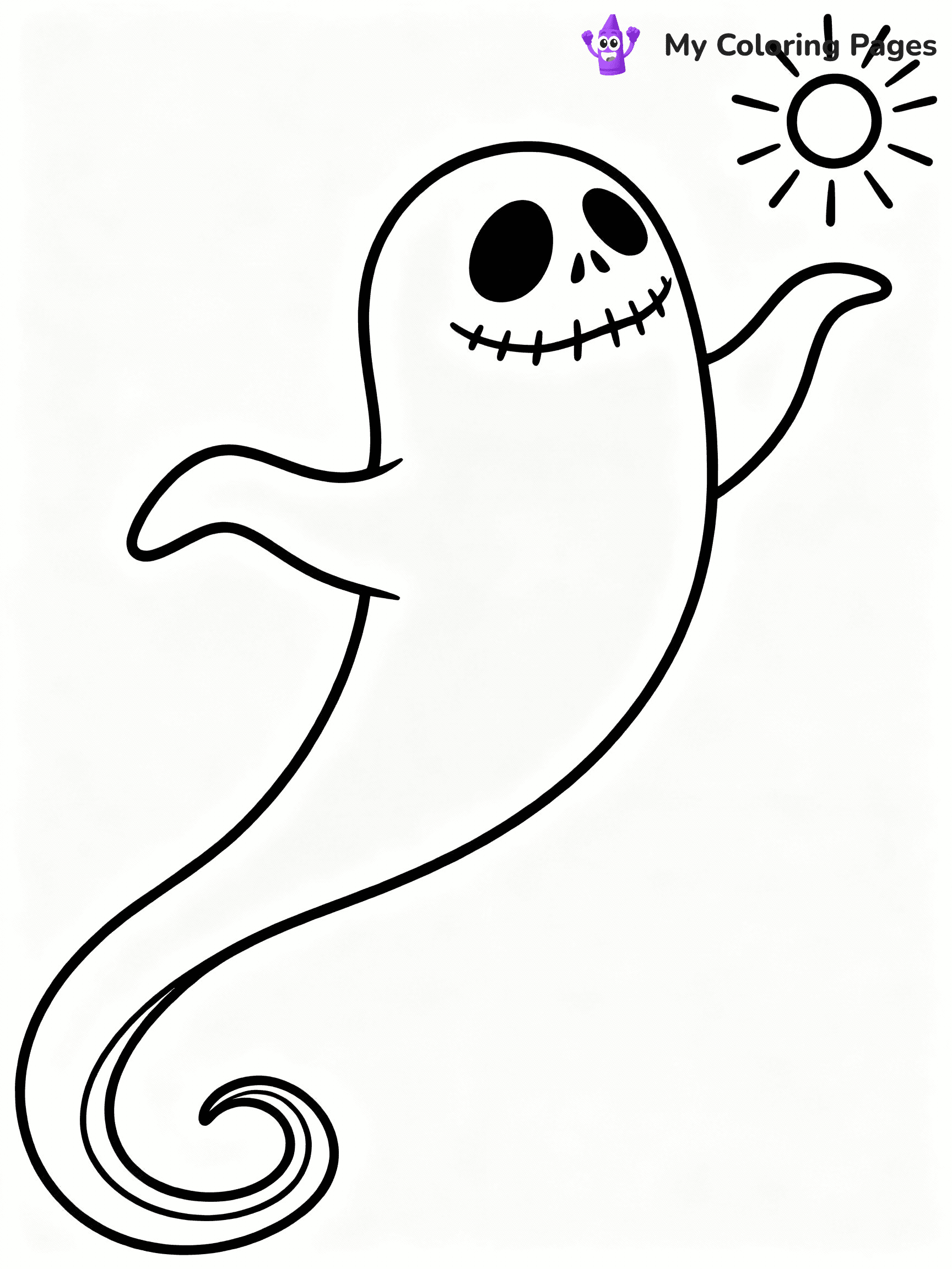 ⚠️ CRITICAL REQUIREMENT - ABSOLUTE BLACK AND WHITE ONLY ⚠️
This MUST be a BLACK AND WHITE line drawing ONLY. NO COLORS whatsoever.
- ONLY pure black lines (#000000) on pure white background (#FFFFFF)
- ABSOLUTELY NO colors, NO shading, NO gradients, NO grayscale
- If there are ANY colors in the output, the image is REJECTED
- This is a COLORING PAGE - meant to be COLORED IN by children
- The output must be UNCOLORED line art ready for coloring
⚠️ SUBJECT TO DRAW: Zero from The Nightmare Before Christmas in Tim Burton style, flying with a glowing nose, ghostly tail trailing behind
(REMEMBER: Output must be BLACK AND WHITE line art only, NOT colored!)
# COLORING PAGE: BLACK OUTLINES ONLY - WHITE BACKGROUND MANDATORY
Create a **coloring book page** using EXACTLY two values: black lines, white space.
## NON-NEGOTIABLE BINARY RULES
- **ONLY #000000 (black) and #FFFFFF (white)** - NO other values exist
- **EVERY PIXEL = BLACK OR WHITE** - no gray/shading/antialiasing
- **WHITE BACKGROUND MANDATORY** - entire canvas stays white
- **ALL SHAPES HOLLOW** - everything is empty outlines waiting to be colored
- **FORBIDDEN:** fills, shading, gradients, patterns, textures, colors
- **NO SOLID REGIONS** - if it's not a thin line, it's wrong
## Universal Line Standards
- Black outlines ONLY - thin, uniform weight
- Every shape completely empty inside
- Closed contours suitable for coloring
- Simple flat illustration - zero depth/3D/realism
- **Style:** Whimsical Doodle Art Alley - rounded, friendly outlines (unless specified)
## Everything = Outline Only
- Characters/animals: hollow shapes
- Objects/clothing: empty contours
- Backgrounds/scenery: line work only
- Natural elements: outlined forms
- Dark/night areas: don't exist (use outlined symbols)
- Textures/patterns: convert to simple lines
## The Test
Can a child color EVERY white space with crayons? If any area is pre-filled/shaded/gray or colored in, it FAILS. Every shape must be waiting to receive color.
**FINAL OUTPUT**: Binary coloring page. Black lines define shapes. White spaces ready for coloring. Nothing else exists. No exceptions. Print-ready.
⚠️ FINAL REMINDER: Draw the subject "Zero from The Nightmare Before Christmas in Tim Burton style, flying with a glowing nose, ghostly tail trailing behind" as BLACK AND WHITE line art. Zero colors in output.