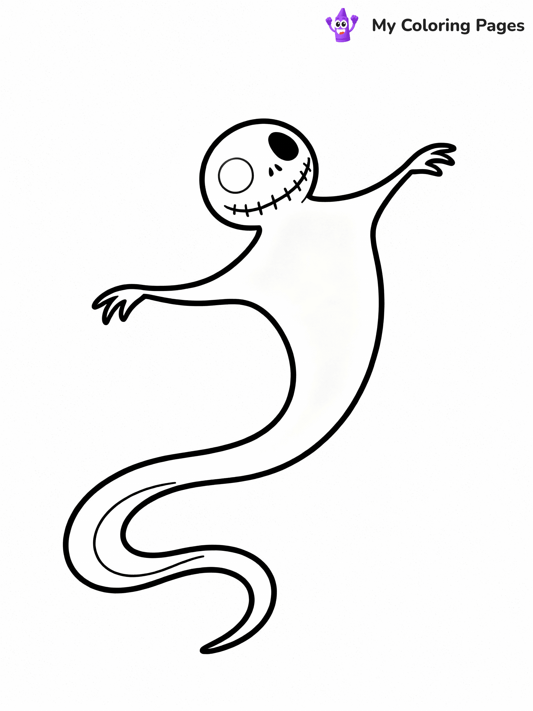 ⚠️ CRITICAL REQUIREMENT - ABSOLUTE BLACK AND WHITE ONLY ⚠️
This MUST be a BLACK AND WHITE line drawing ONLY. NO COLORS whatsoever.
- ONLY pure black lines (#000000) on pure white background (#FFFFFF)
- ABSOLUTELY NO colors, NO shading, NO gradients, NO grayscale
- If there are ANY colors in the output, the image is REJECTED
- This is a COLORING PAGE - meant to be COLORED IN by children
- The output must be UNCOLORED line art ready for coloring
⚠️ SUBJECT TO DRAW: Zero from The Nightmare Before Christmas in Tim Burton style, flying with a glowing nose, ghostly tail trailing behind
(REMEMBER: Output must be BLACK AND WHITE line art only, NOT colored!)
# COLORING PAGE: BLACK OUTLINES ONLY - WHITE BACKGROUND MANDATORY
Create a **coloring book page** using EXACTLY two values: black lines, white space.
## NON-NEGOTIABLE BINARY RULES
- **ONLY #000000 (black) and #FFFFFF (white)** - NO other values exist
- **EVERY PIXEL = BLACK OR WHITE** - no gray/shading/antialiasing
- **WHITE BACKGROUND MANDATORY** - entire canvas stays white
- **ALL SHAPES HOLLOW** - everything is empty outlines waiting to be colored
- **FORBIDDEN:** fills, shading, gradients, patterns, textures, colors
- **NO SOLID REGIONS** - if it's not a thin line, it's wrong
## Universal Line Standards
- Black outlines ONLY - thin, uniform weight
- Every shape completely empty inside
- Closed contours suitable for coloring
- Simple flat illustration - zero depth/3D/realism
- **Style:** Whimsical Doodle Art Alley - rounded, friendly outlines (unless specified)
## Everything = Outline Only
- Characters/animals: hollow shapes
- Objects/clothing: empty contours
- Backgrounds/scenery: line work only
- Natural elements: outlined forms
- Dark/night areas: don't exist (use outlined symbols)
- Textures/patterns: convert to simple lines
## The Test
Can a child color EVERY white space with crayons? If any area is pre-filled/shaded/gray or colored in, it FAILS. Every shape must be waiting to receive color.
**FINAL OUTPUT**: Binary coloring page. Black lines define shapes. White spaces ready for coloring. Nothing else exists. No exceptions. Print-ready.
⚠️ FINAL REMINDER: Draw the subject "Zero from The Nightmare Before Christmas in Tim Burton style, flying with a glowing nose, ghostly tail trailing behind" as BLACK AND WHITE line art. Zero colors in output.