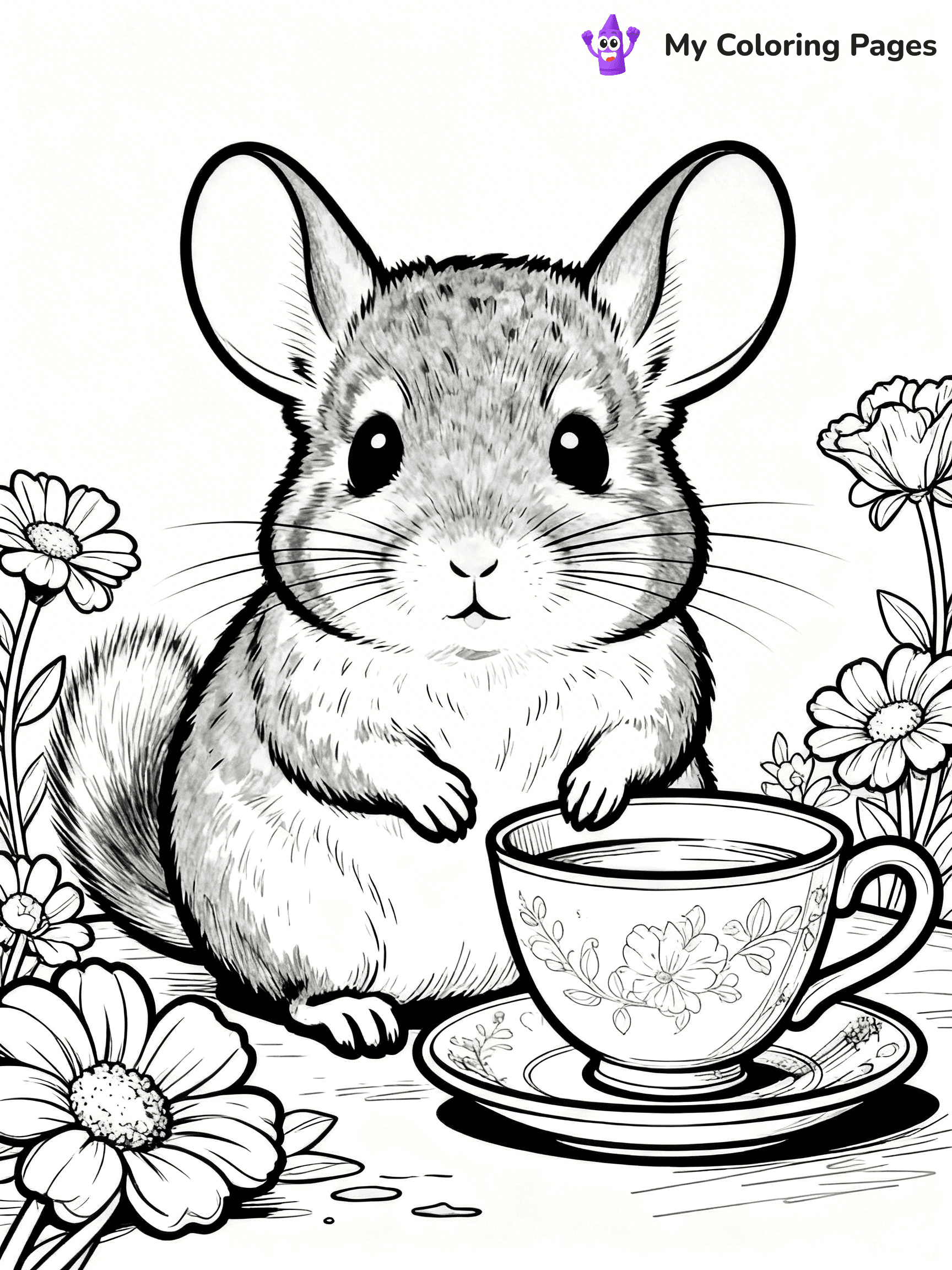 Chinchilla Coloring Pages - 3