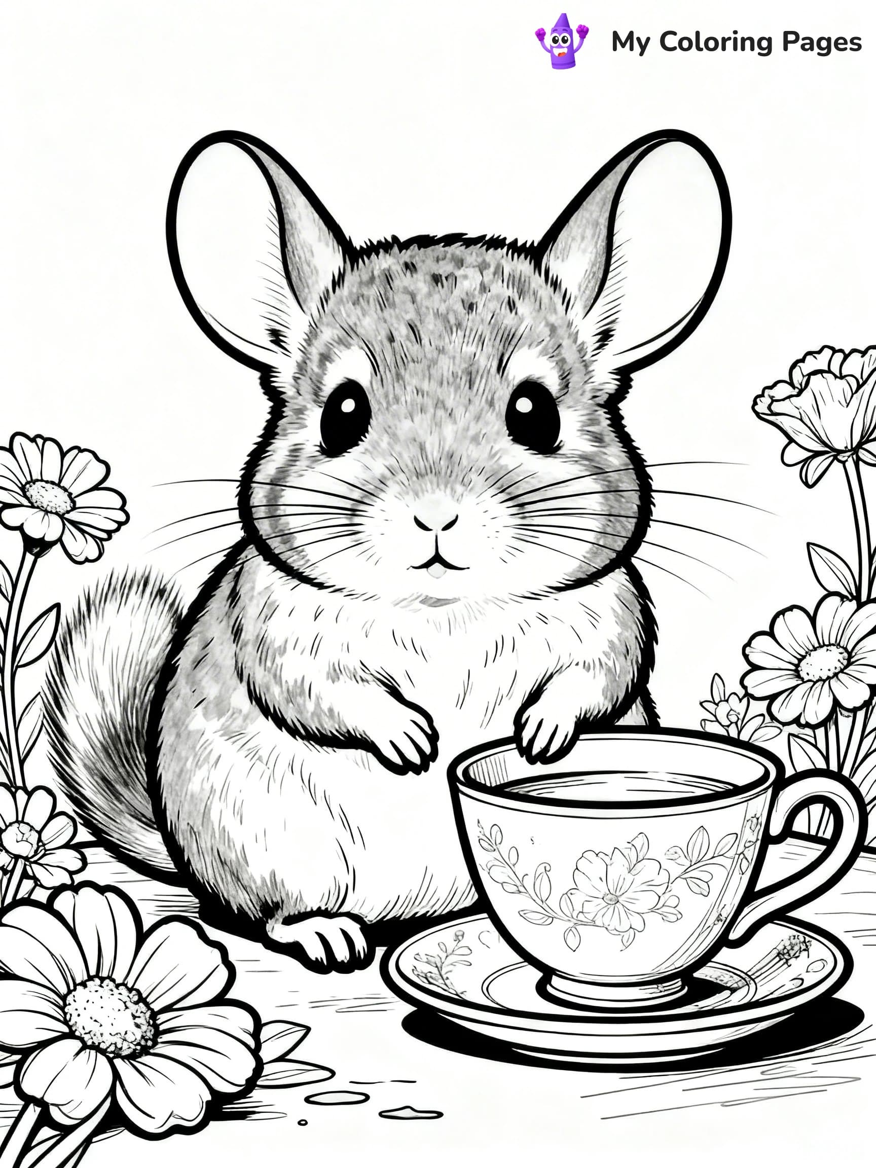 Chinchilla Coloring Pages - 3
