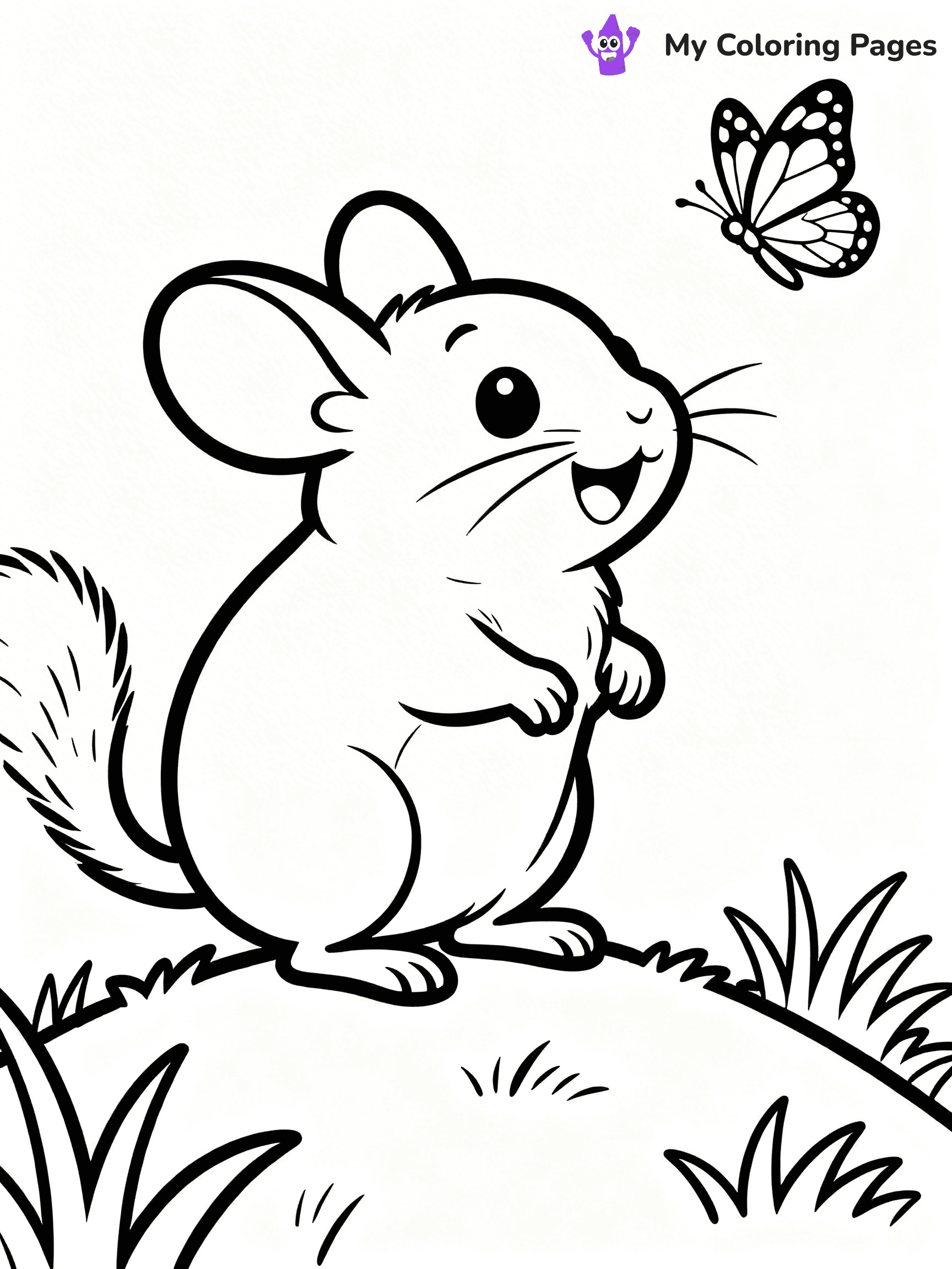 Chinchilla Coloring Pages - 1