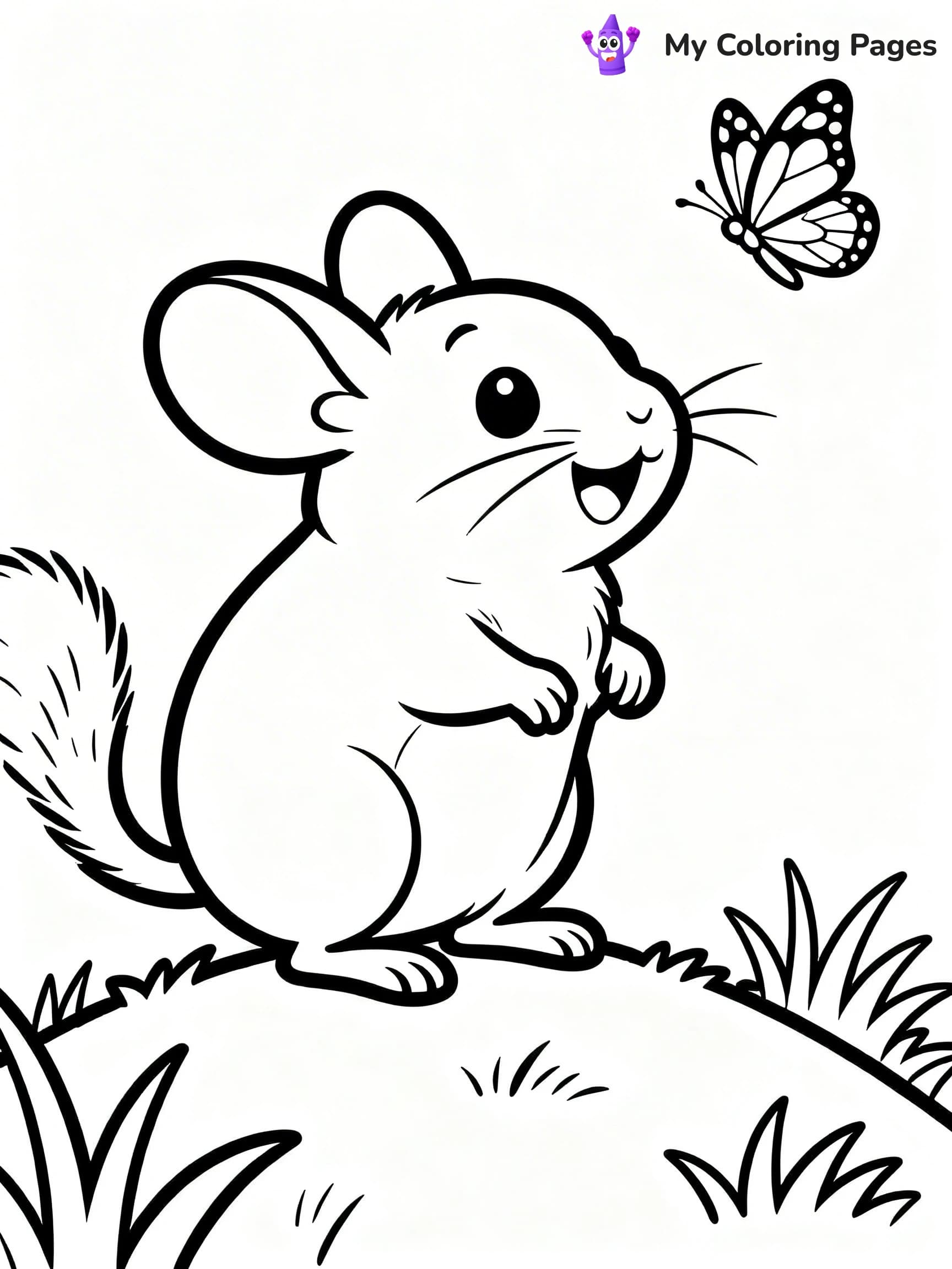 Chinchilla Coloring Pages - 1