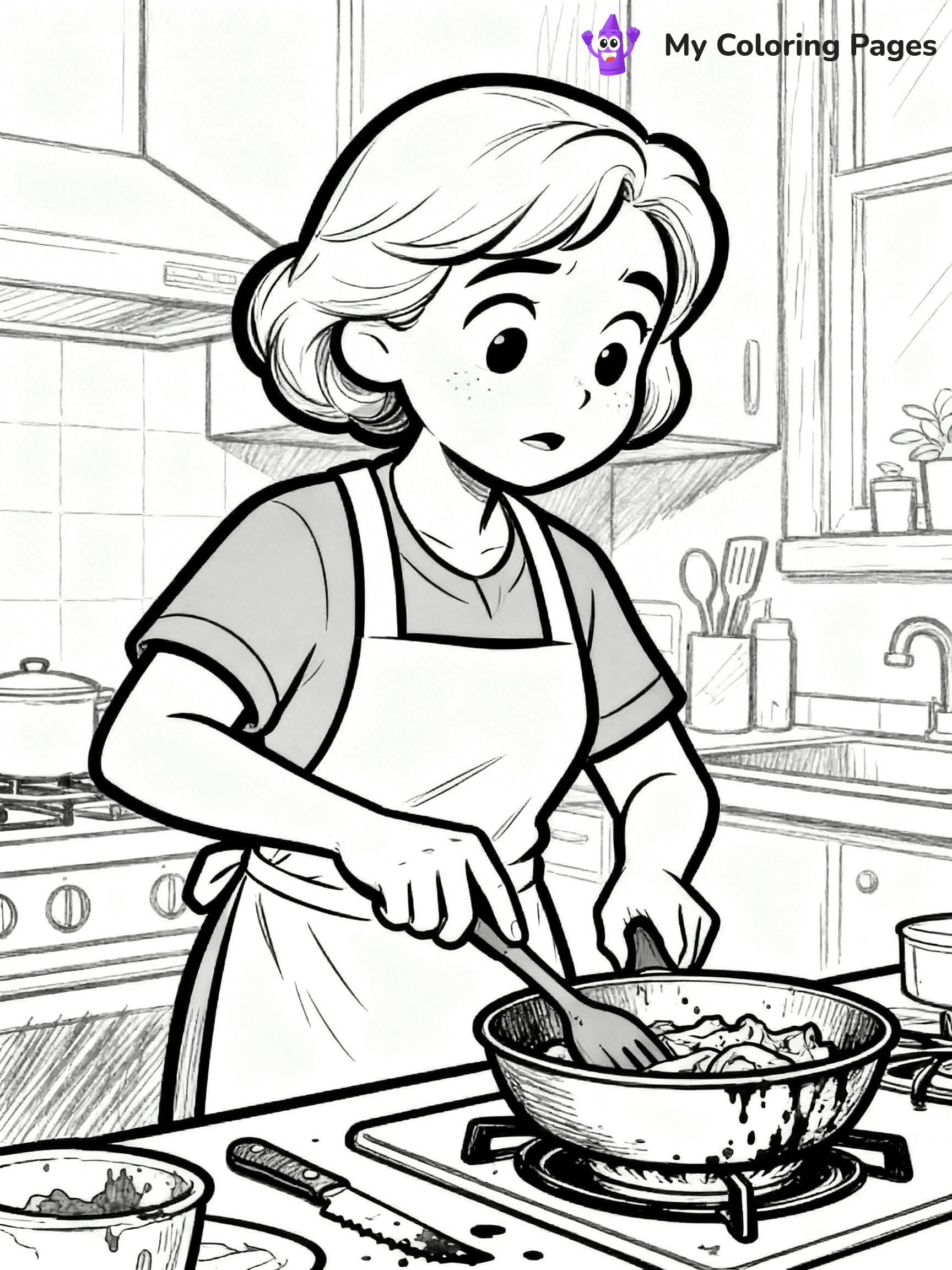 Realistic Face Coloring Pages - 22