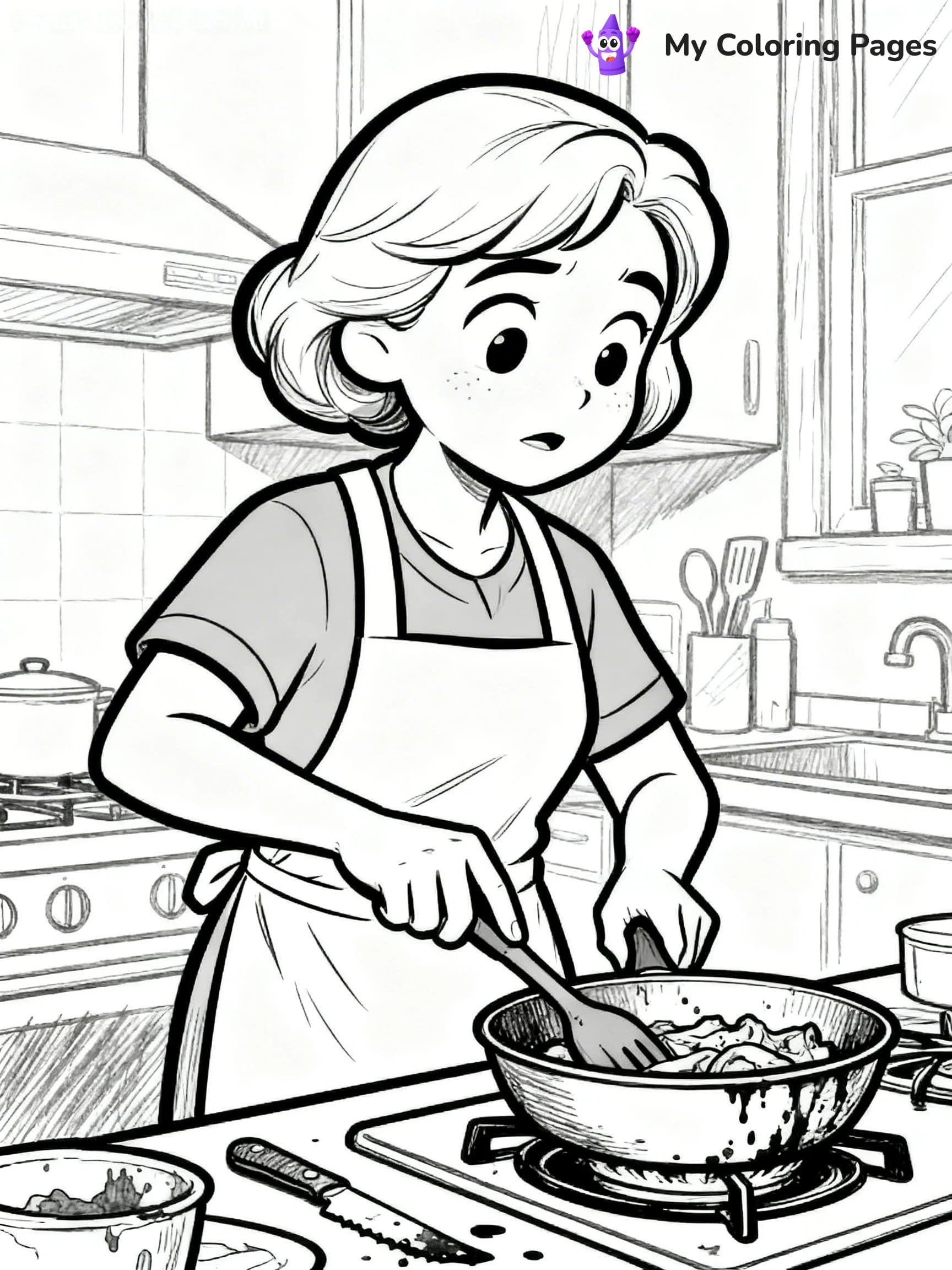 Realistic Face Coloring Pages - 22