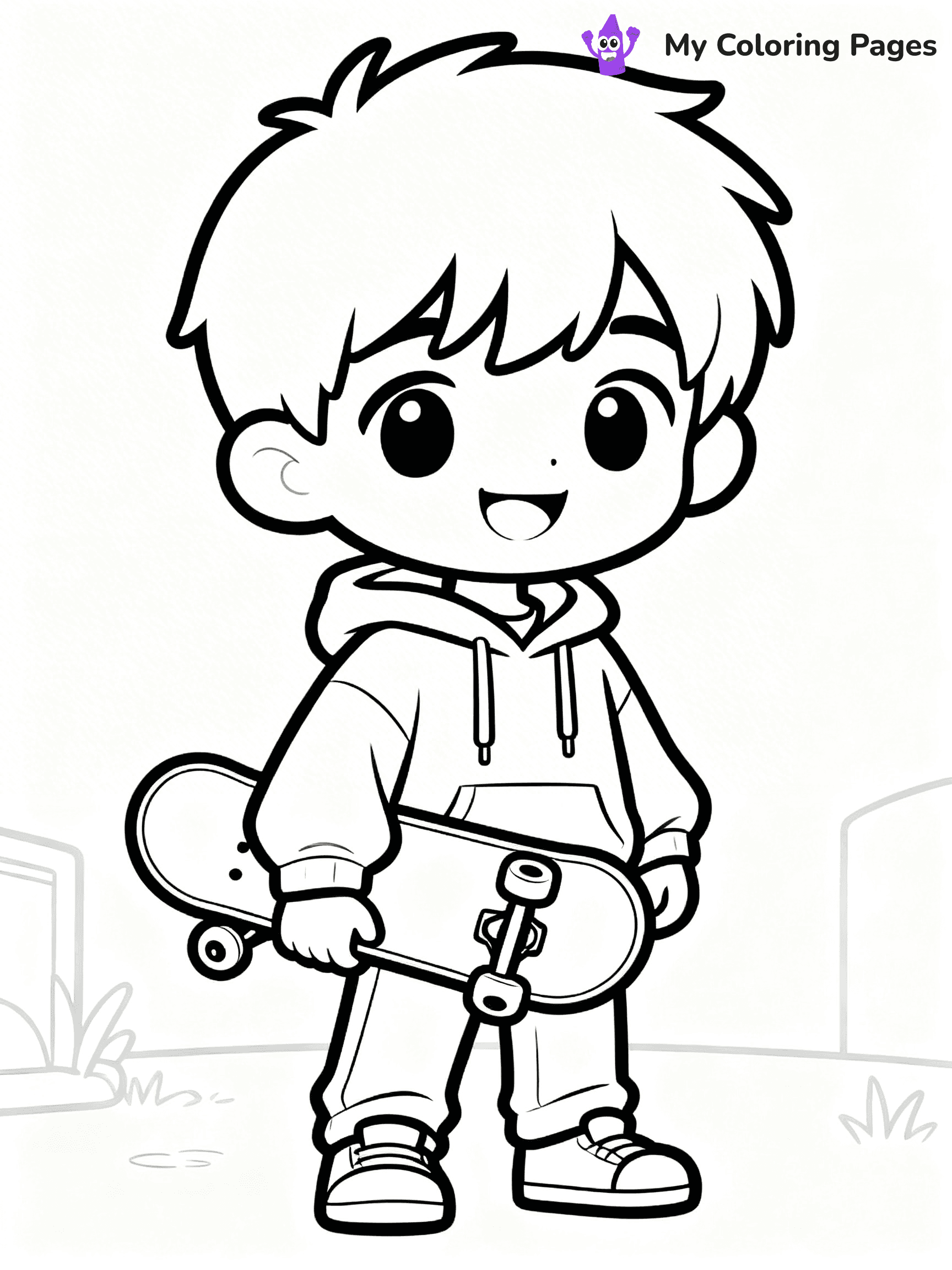 Cool Boy Anime Coloring Pages - 108